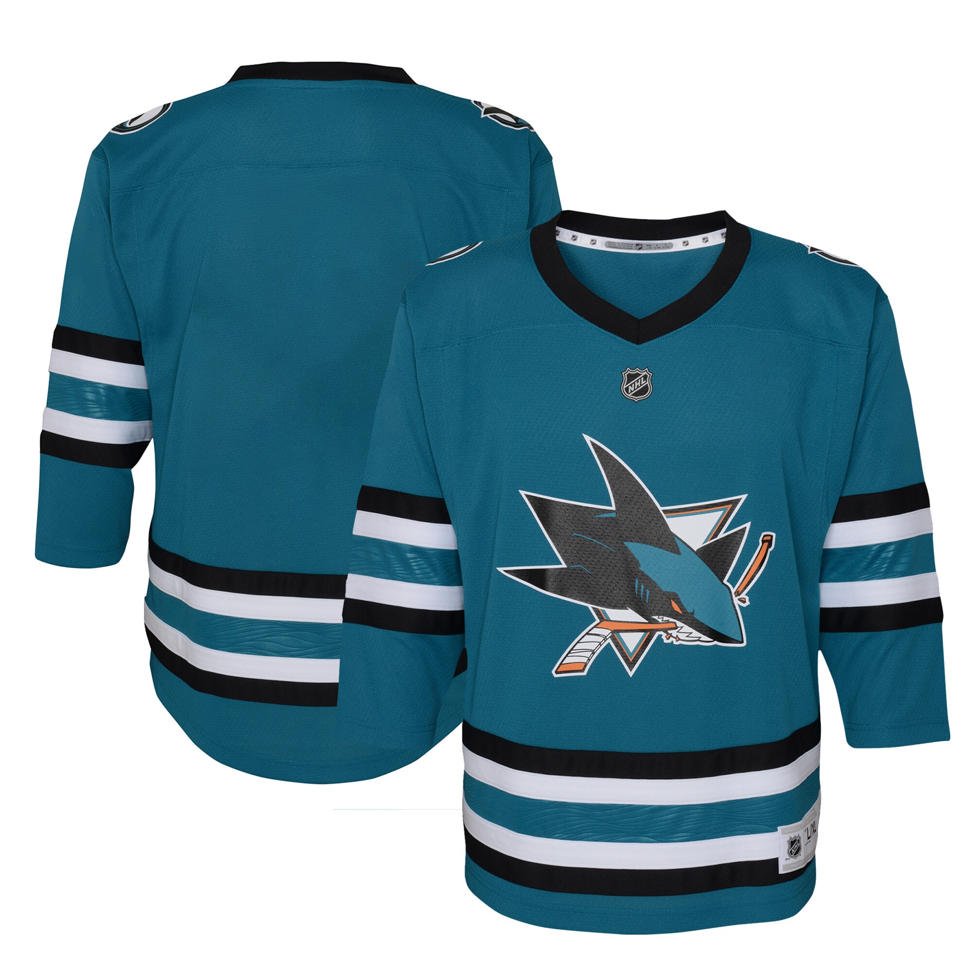 San Jose Sharks Youth Replica Jersey - Teal - vstockx