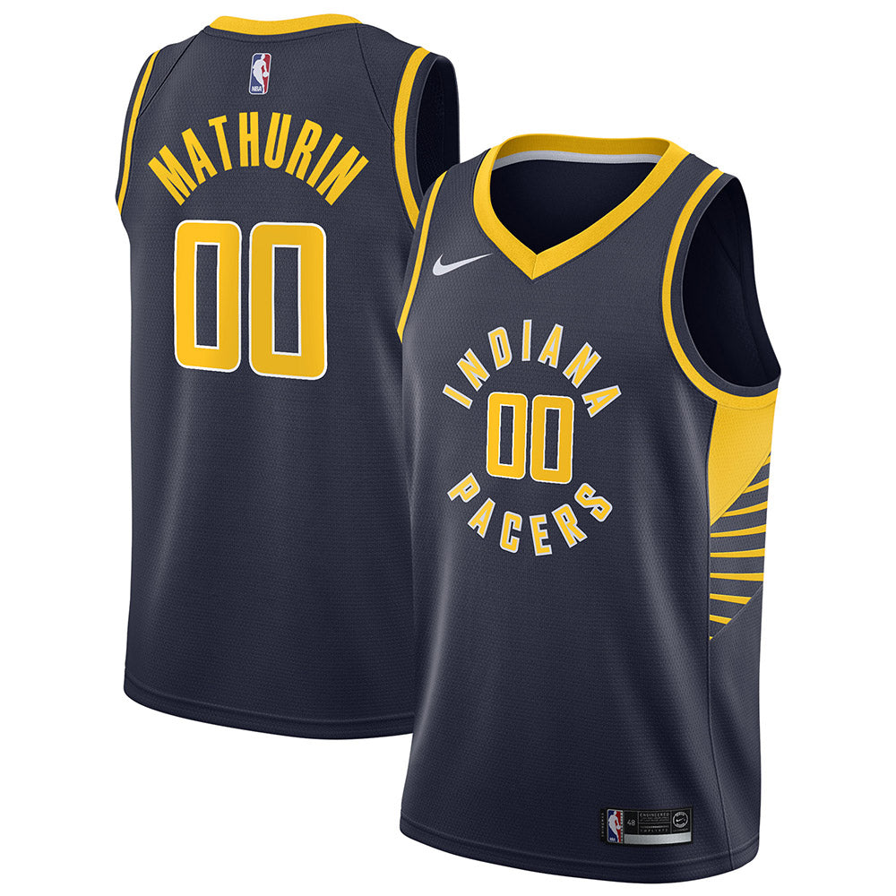 Youth Indiana Pacers Benedict Mathurin Icon Edition Jersey - Navy - vstockx