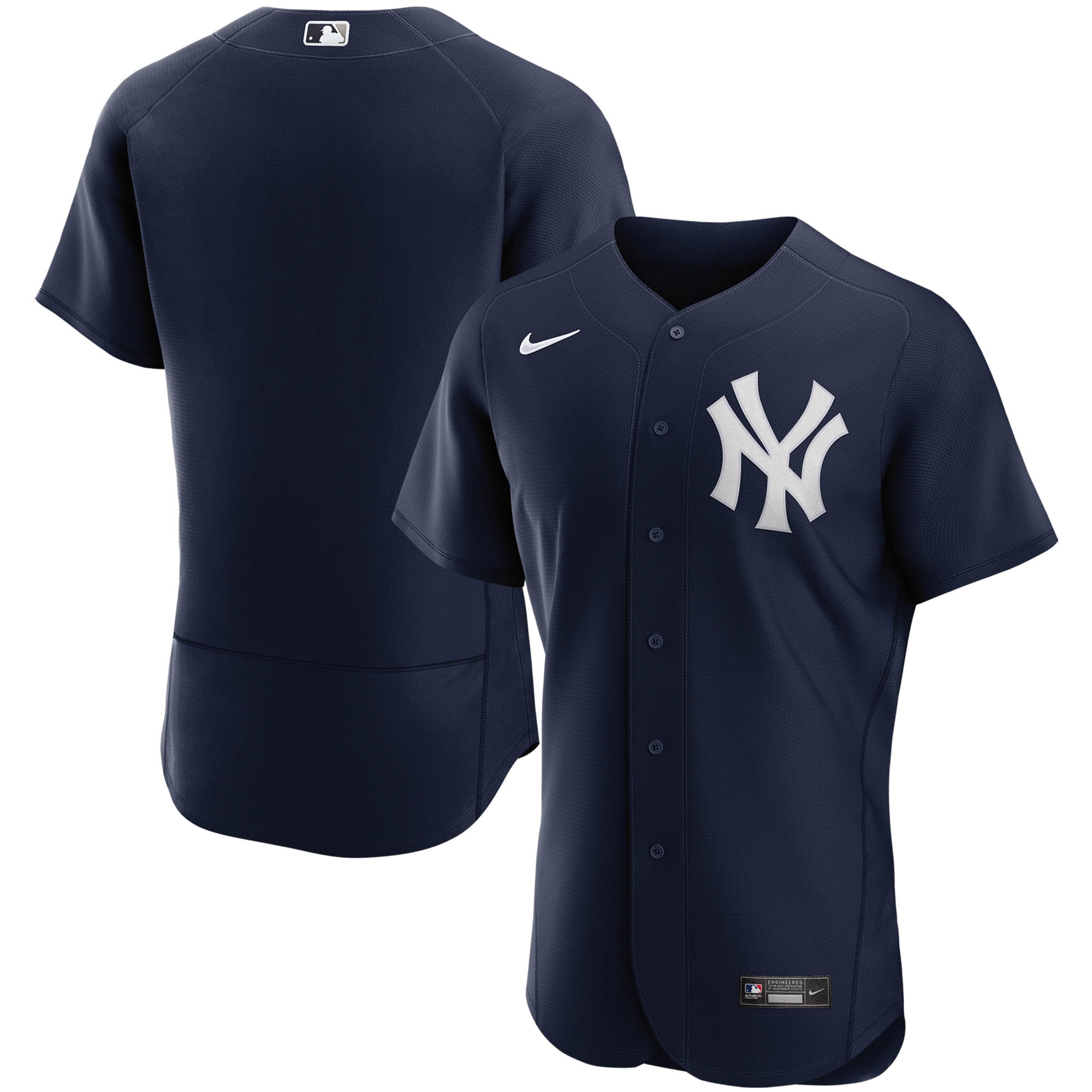 New York Yankees Nike Alternate Authentic Team Jersey - Navy - vstockx