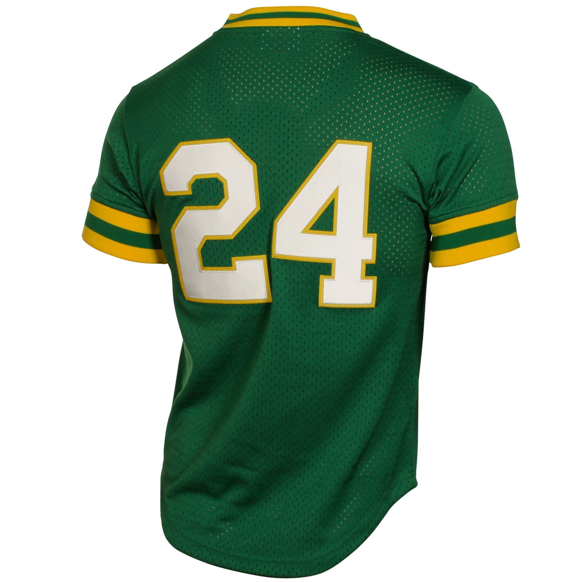 Rickey Henderson Oakland Athletics Mitchell & Ness 1991 Cooperstown Mesh Batting Practice Jersey - Green - vstockx