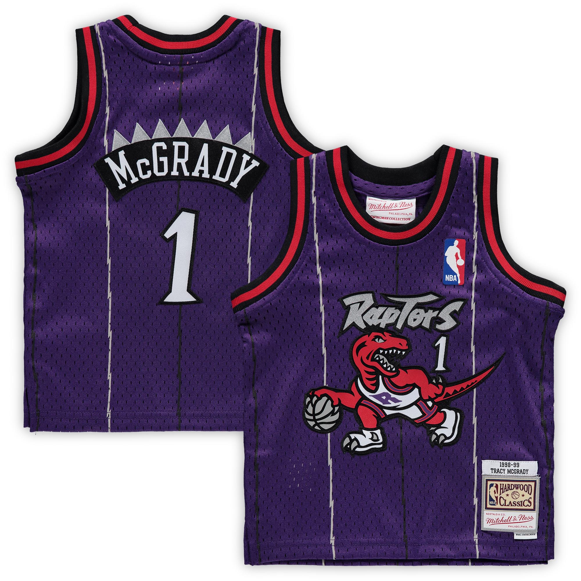 Tracy McGrady Toronto Raptors Mitchell & Ness Infant 1998/99 Hardwood Classics Retired Player Jersey - Purple - vstockx
