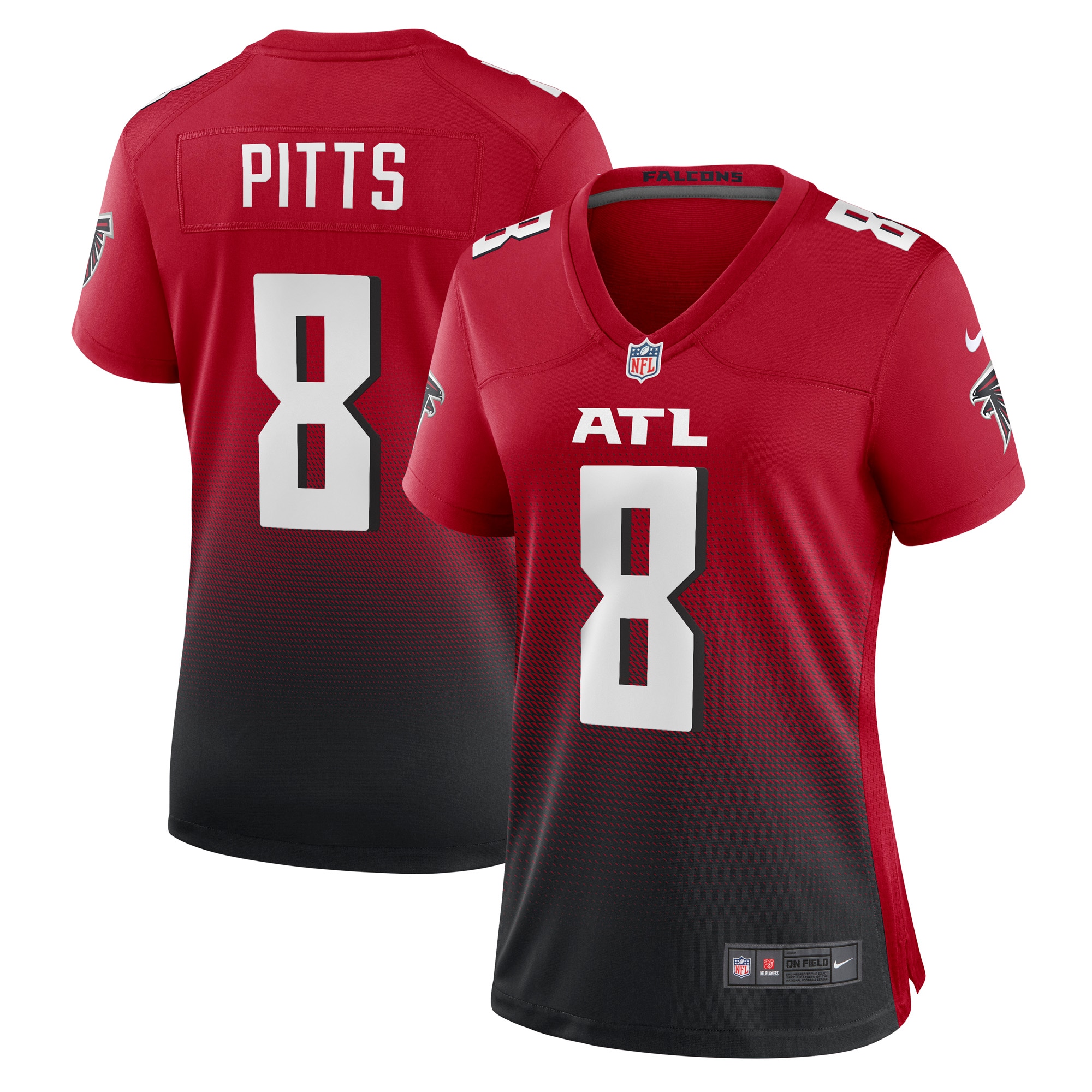Kyle Pitts Atlanta Falcons Nike Women's Alternate Game Jersey - Red - vstockx