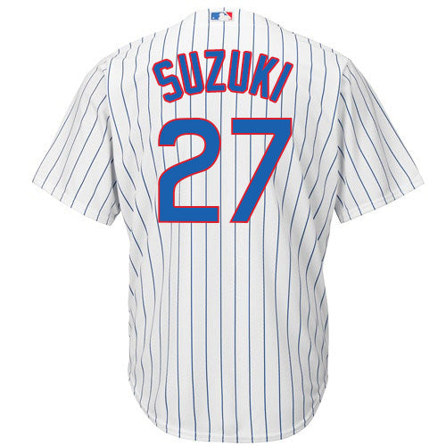 Seiya Suzuki Chicago Cubs Majestic Home Pinstripe Men's Replica Jersey - vstockx