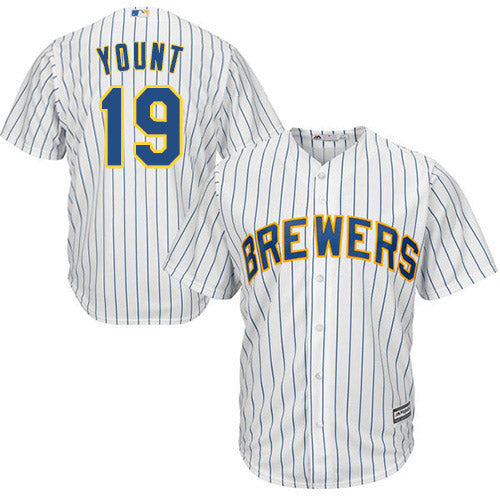 Youth Milwaukee Brewers Robin Yount Replica Home Jersey - White - vstockx