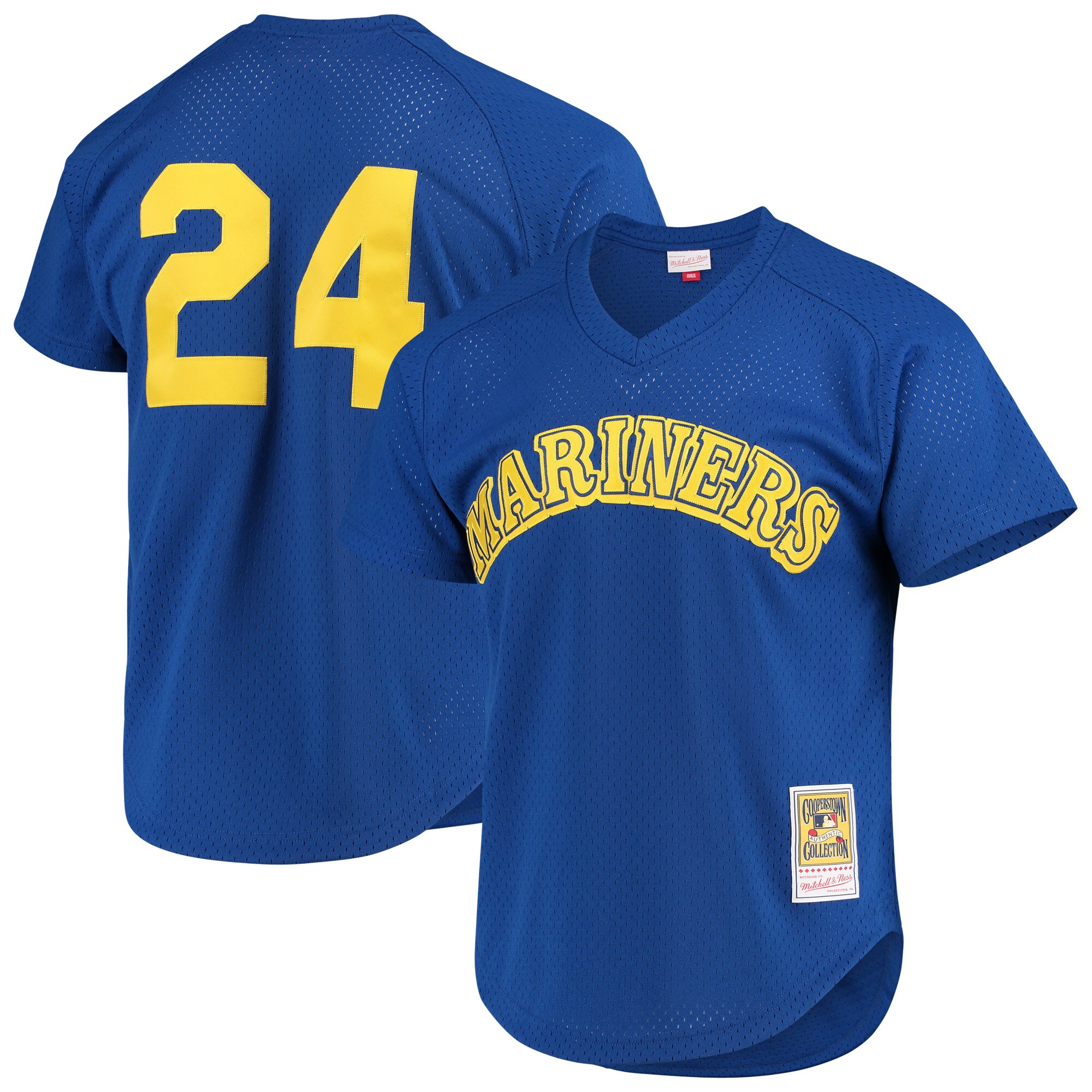 Ken Griffey Jr. Seattle Mariners Mitchell & Ness Cooperstown Mesh Batting Practice Jersey - Royal - vstockx