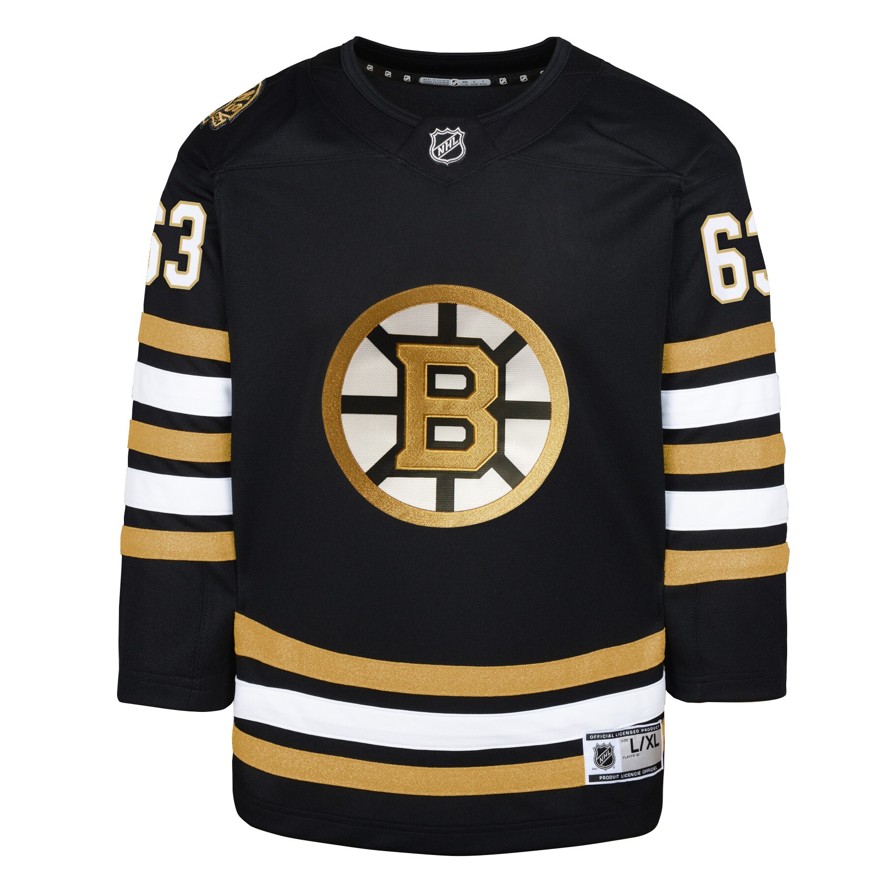 Brad Marchand Boston Bruins Youth 100th Anniversary Premier Player Jersey - Black - vstockx