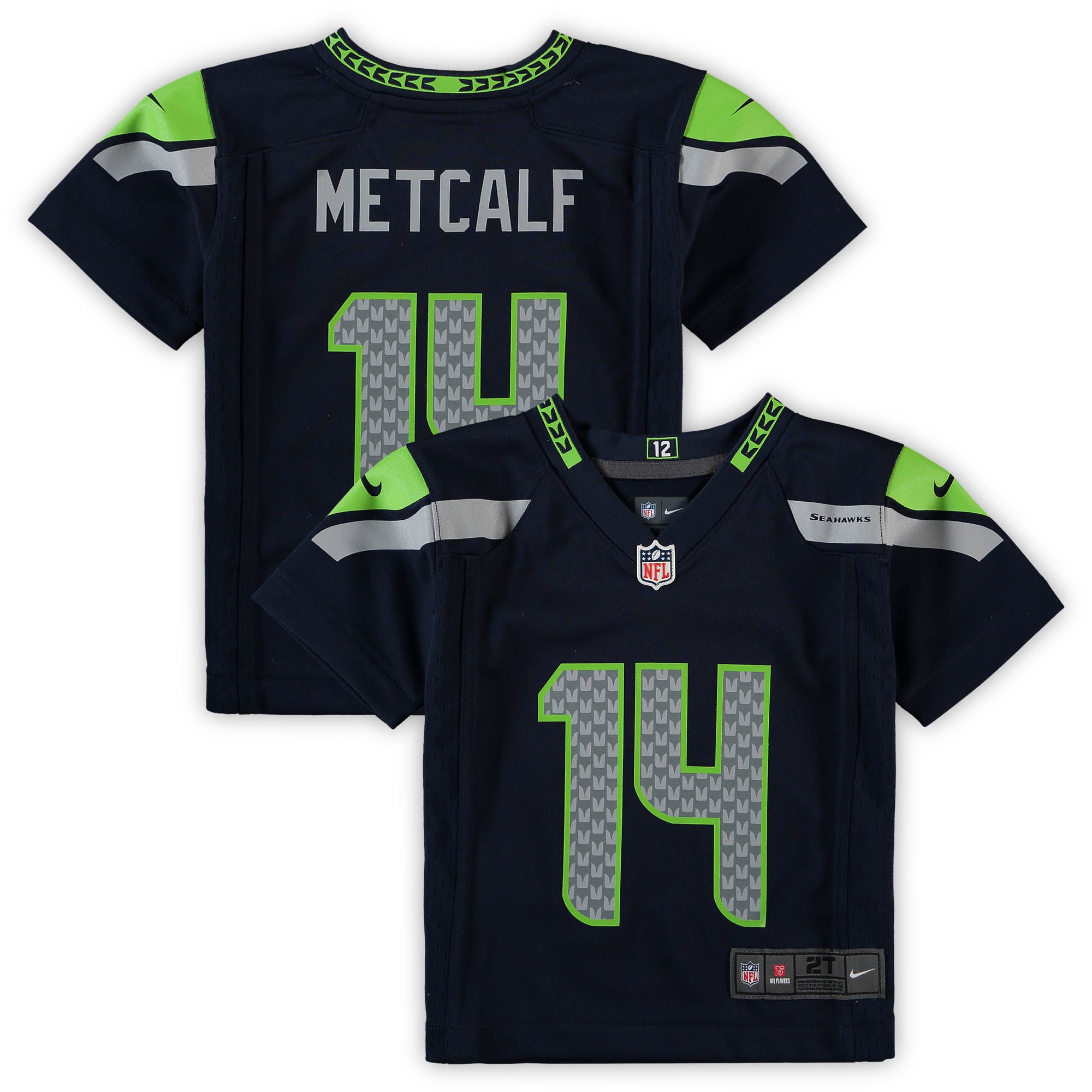 DK Metcalf Seattle Seahawks Nike Toddler Game Jersey - Navy - vstockx