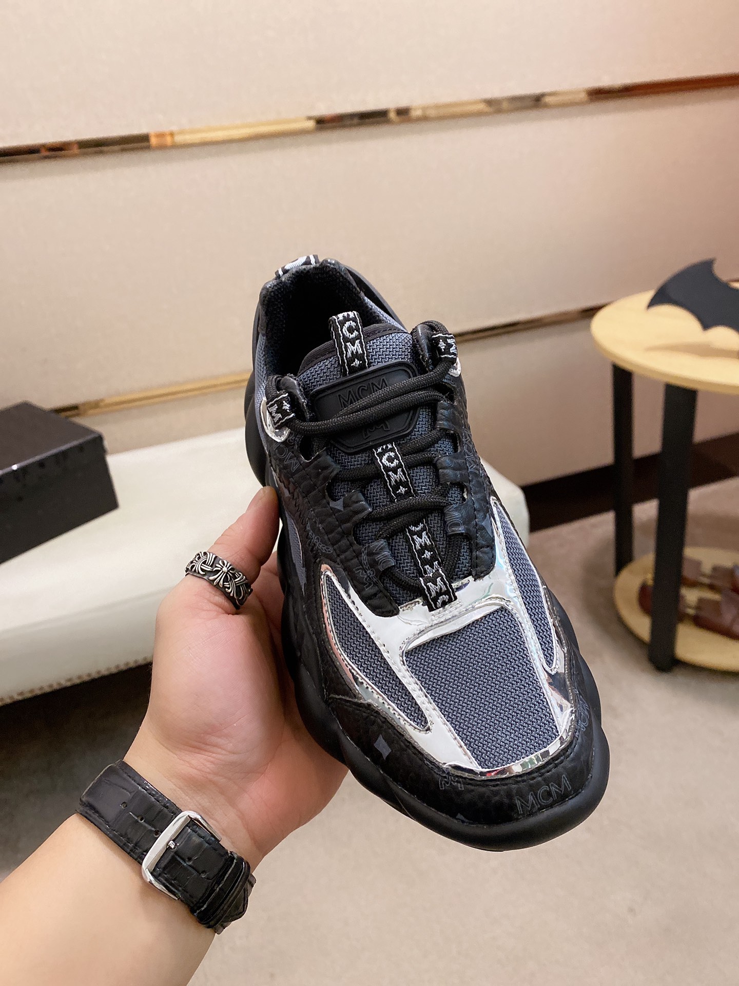 MCM Low Top Logo Lace-up Sneakers 1 - vstockx