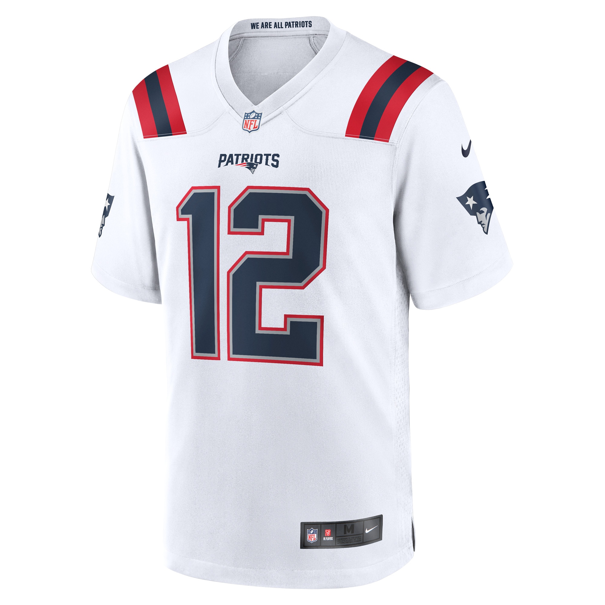 Tom Brady New England Patriots Nike Retired Game Jersey - White - vstockx