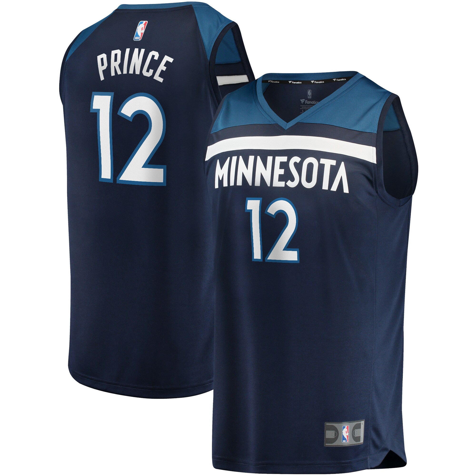 Taurean Prince Minnesota Timberwolves Fanatics Branded 2021/22 Fast Break Replica Jersey - Icon Edition - Navy - vstockx