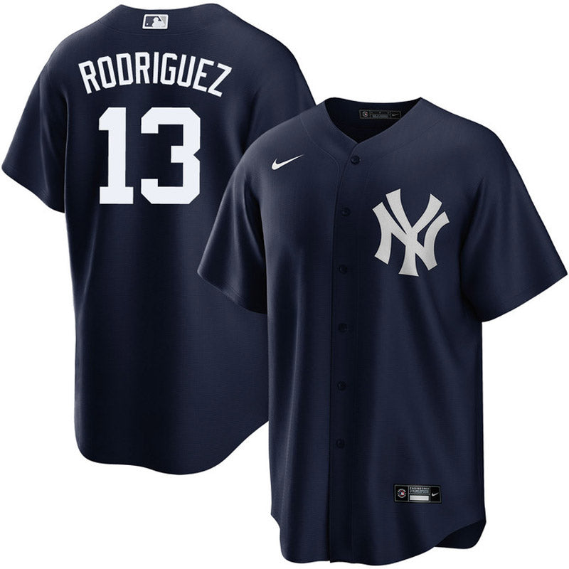 Men's New York Yankees Alex Rodriguez Player Name Replica Alternate Jersey - Navy - vstockx