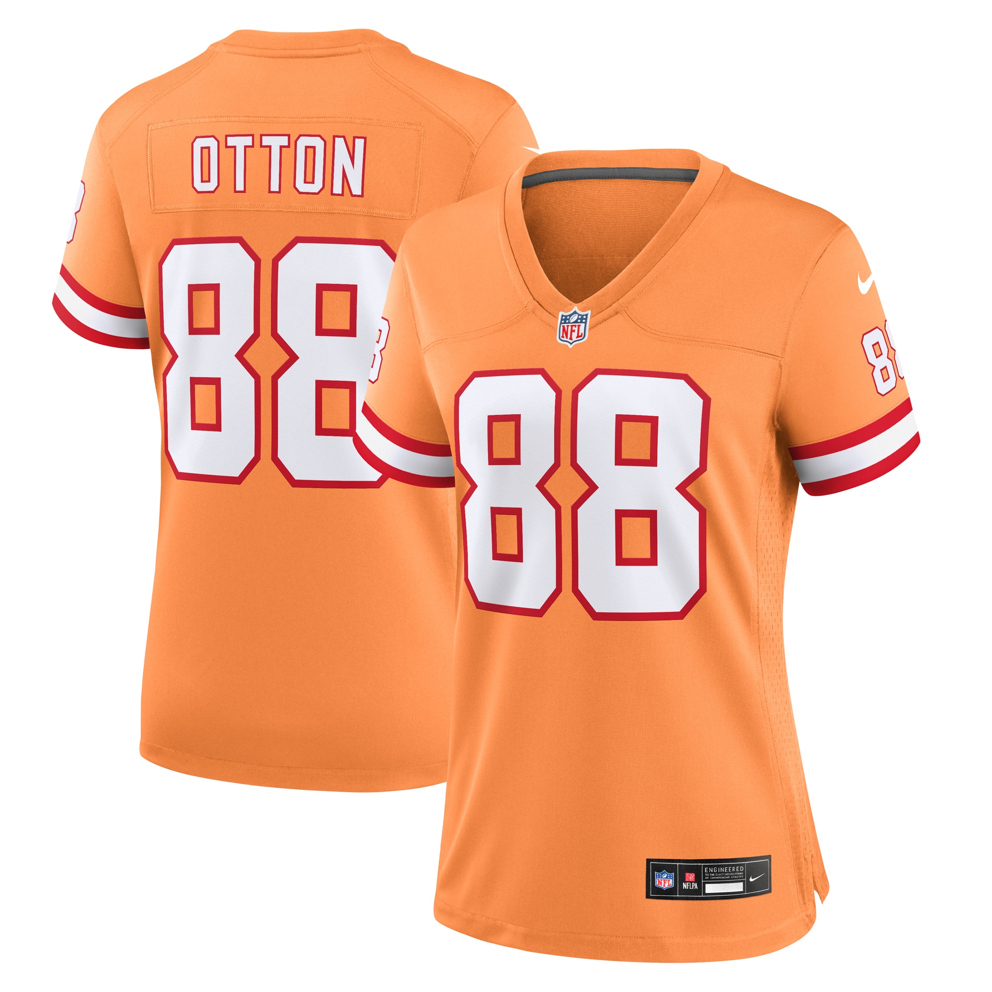 Cade Otton Tampa Bay Buccaneers Nike Women's Throwback Game Jersey - Orange - vstockx