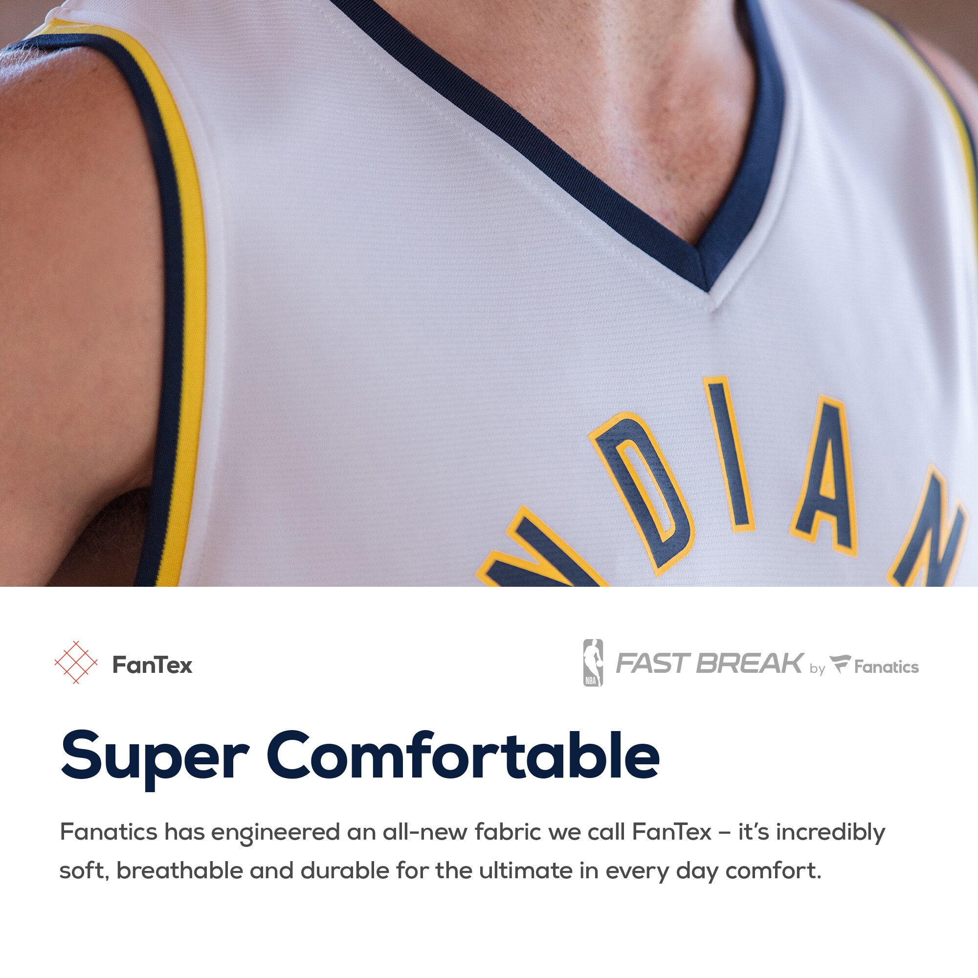Myles Turner Indiana Pacers Fanatics Branded Fast Break Replica Jersey - Association Edition - White - vstockx