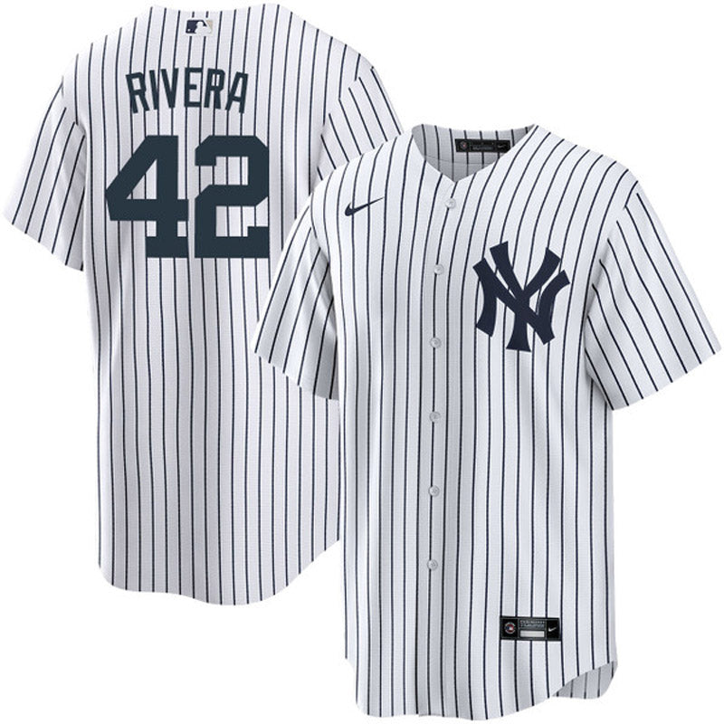 Men's New York Yankees Mariano Rivera Replica Player Name Home Jersey - White - vstockx
