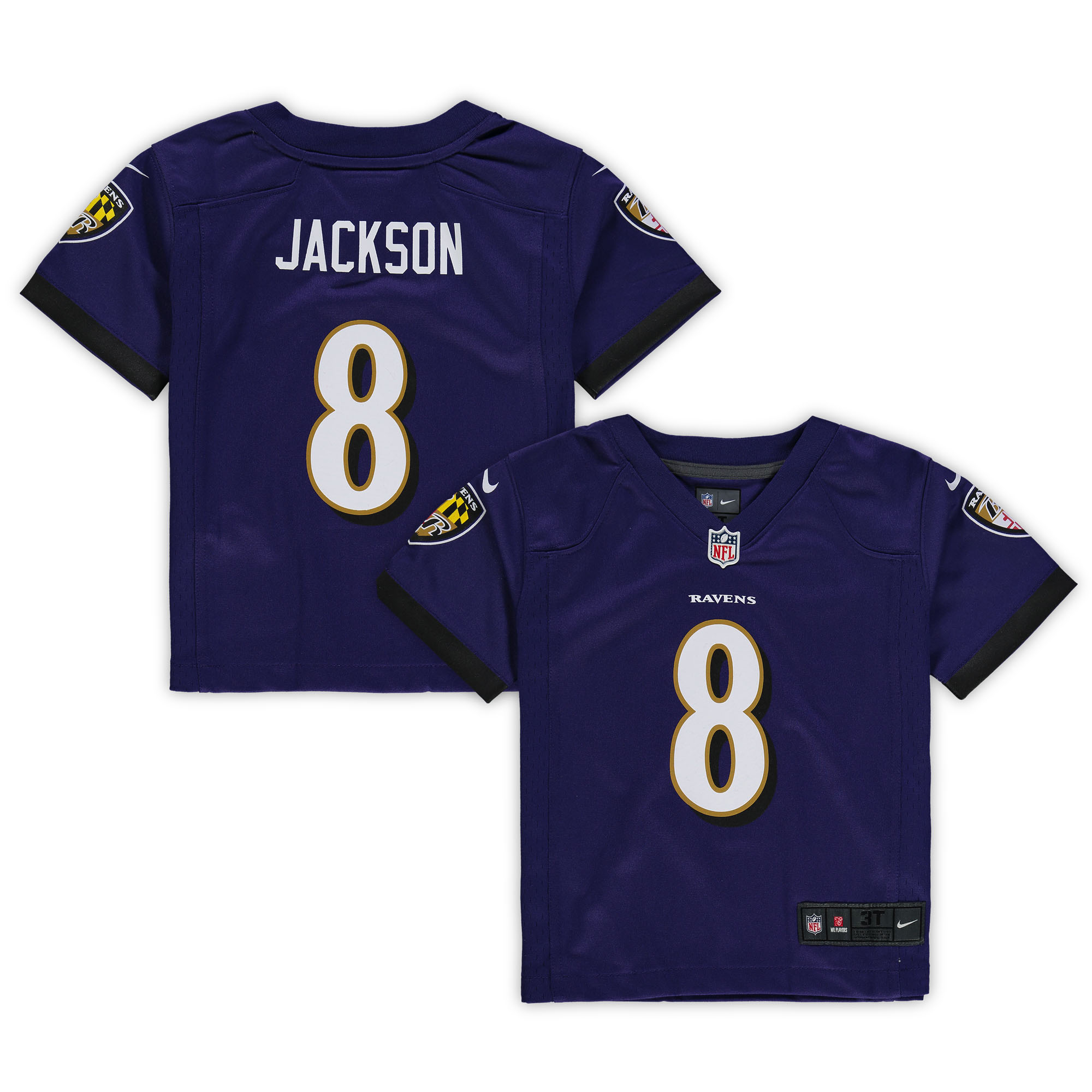 Lamar Jackson Baltimore Ravens Nike Toddler Game Jersey - Purple - vstockx