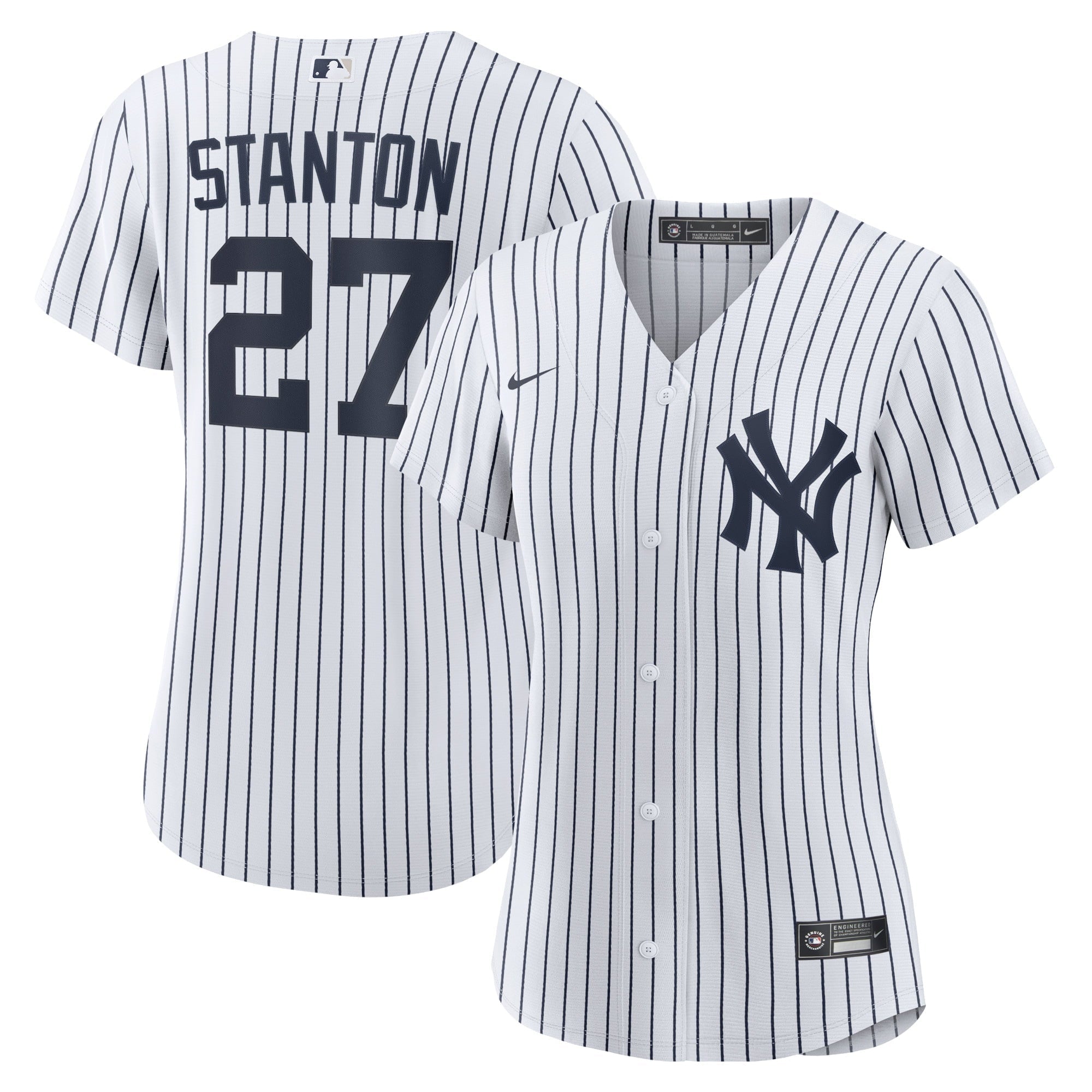 Women's Nike Giancarlo Stanton White New York Yankees Home Replica Player Jersey - vstockx