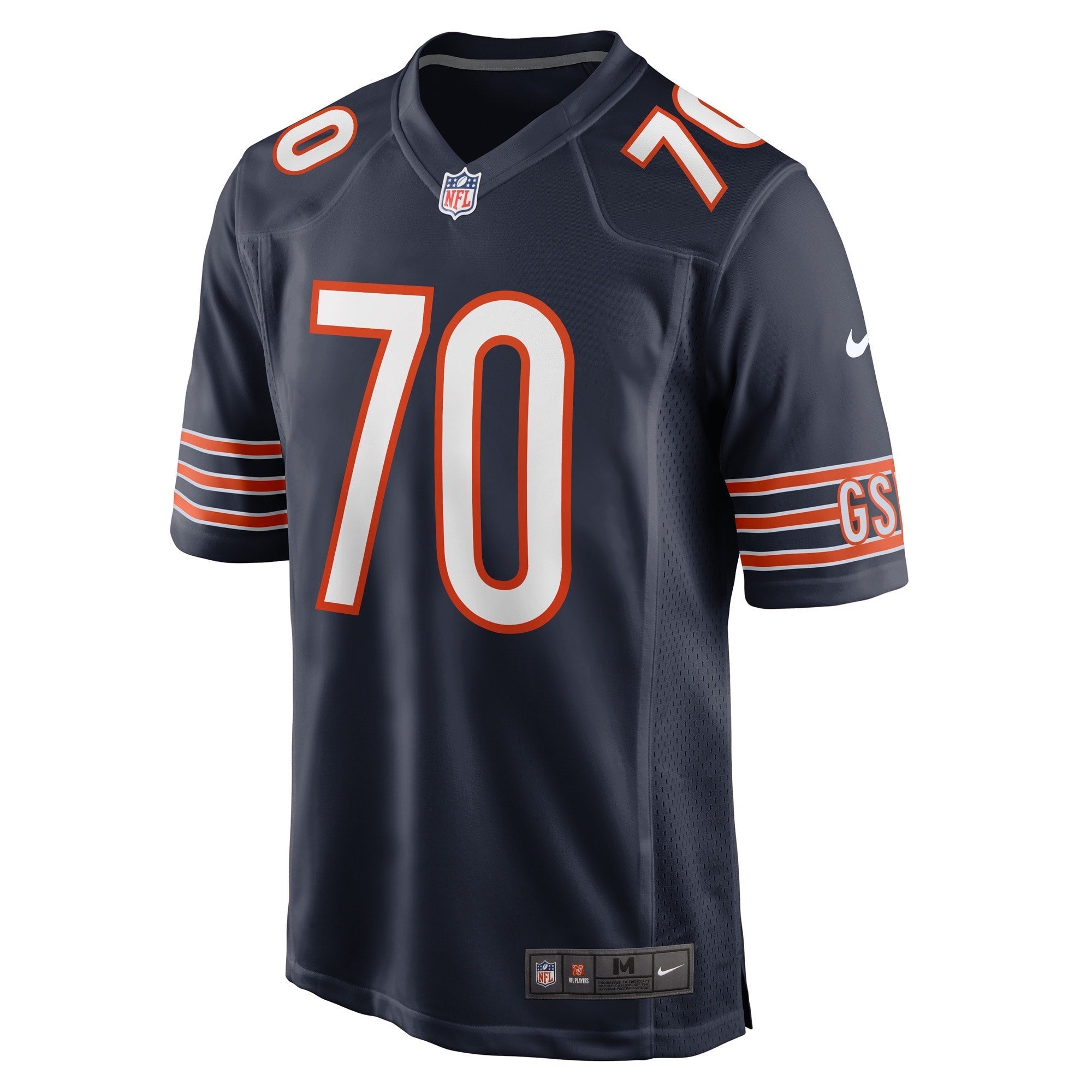 Men's Nike Braxton Jones Navy Chicago Bears Game Player Jersey - vstockx