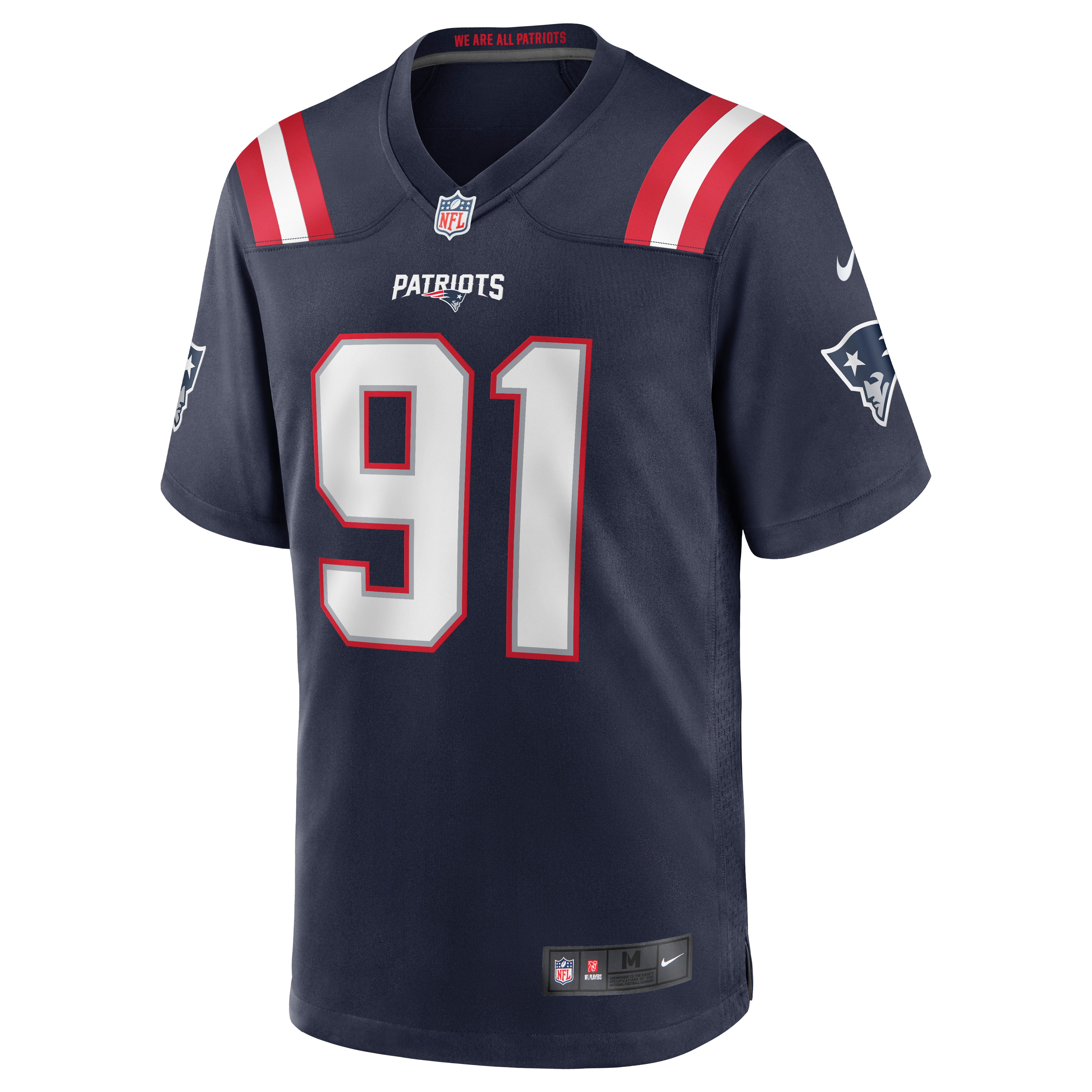 Deatrich Wise Jr. New England Patriots Nike Game Jersey - Navy - vstockx
