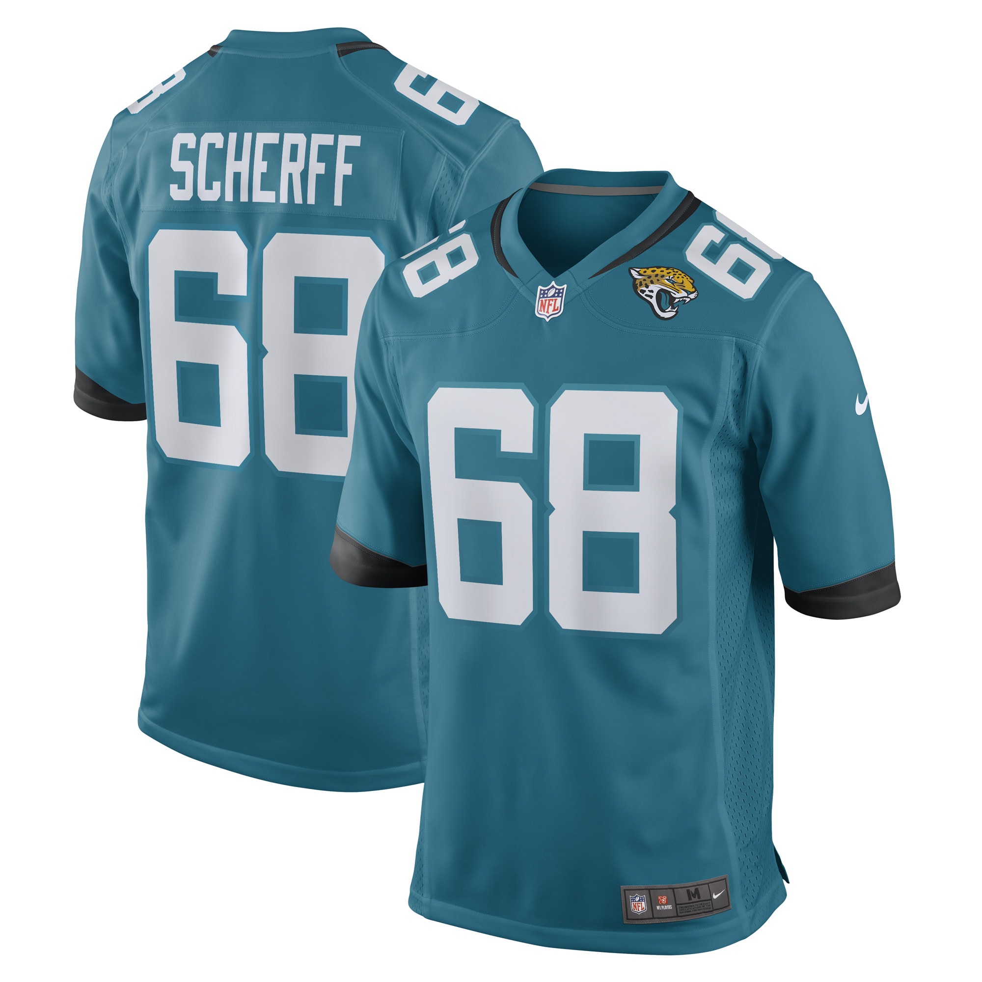 Brandon Scherff Jacksonville Jaguars Nike Game Player Jersey - Teal - vstockx