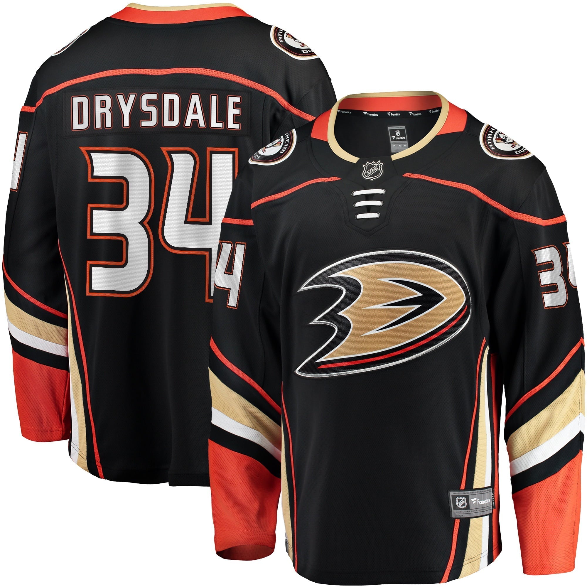 Men's Fanatics Branded Jamie Drysdale Black Anaheim Ducks Home Breakaway Player Jersey - vstockx