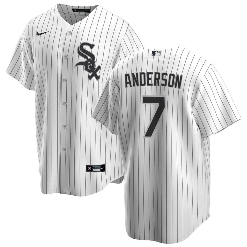 Men's Tim Anderson Chicago White Sox White Home Premium Stitch Replica Jersey - vstockx