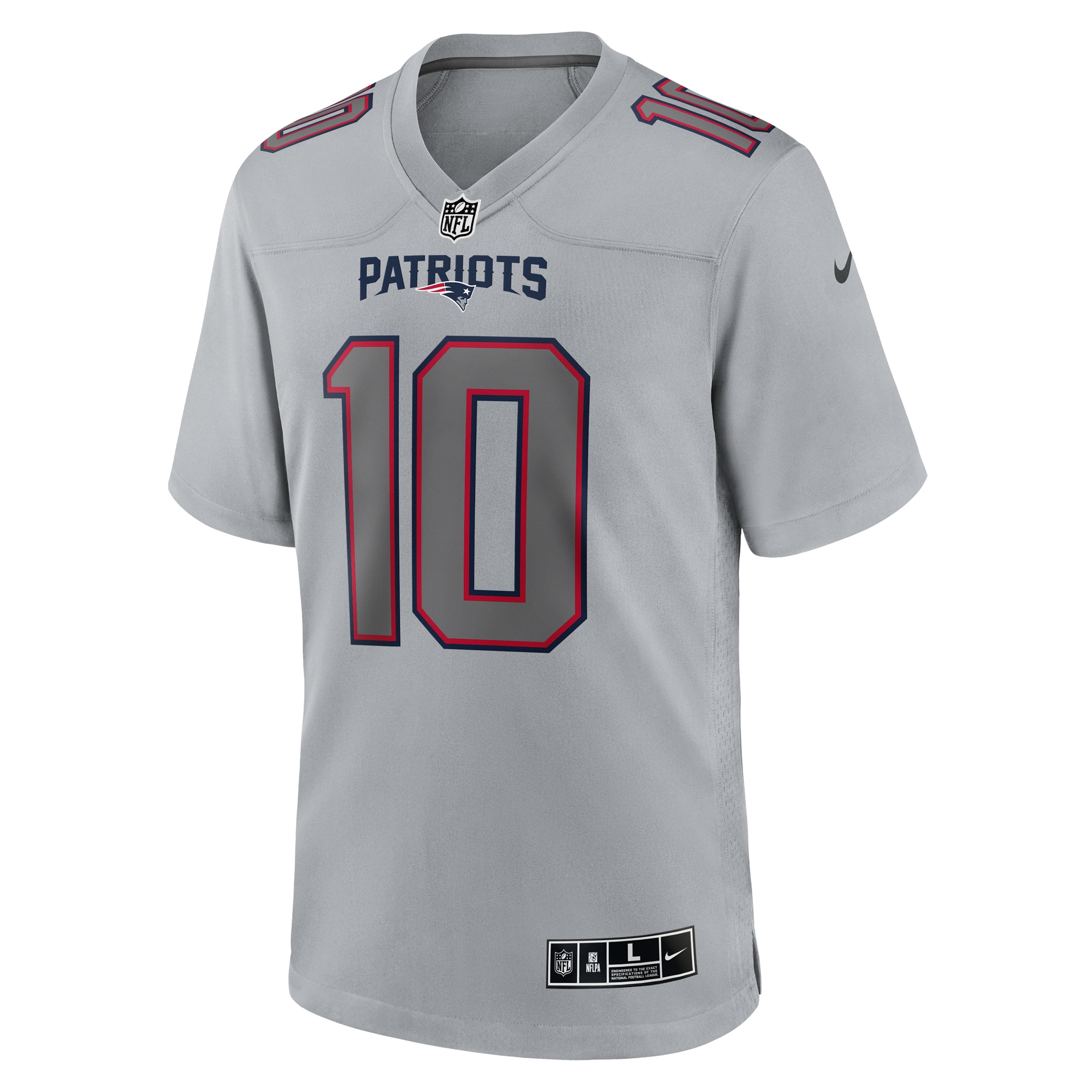 Mac Jones New England Patriots Nike Atmosphere Fashion Game Jersey - Gray - vstockx