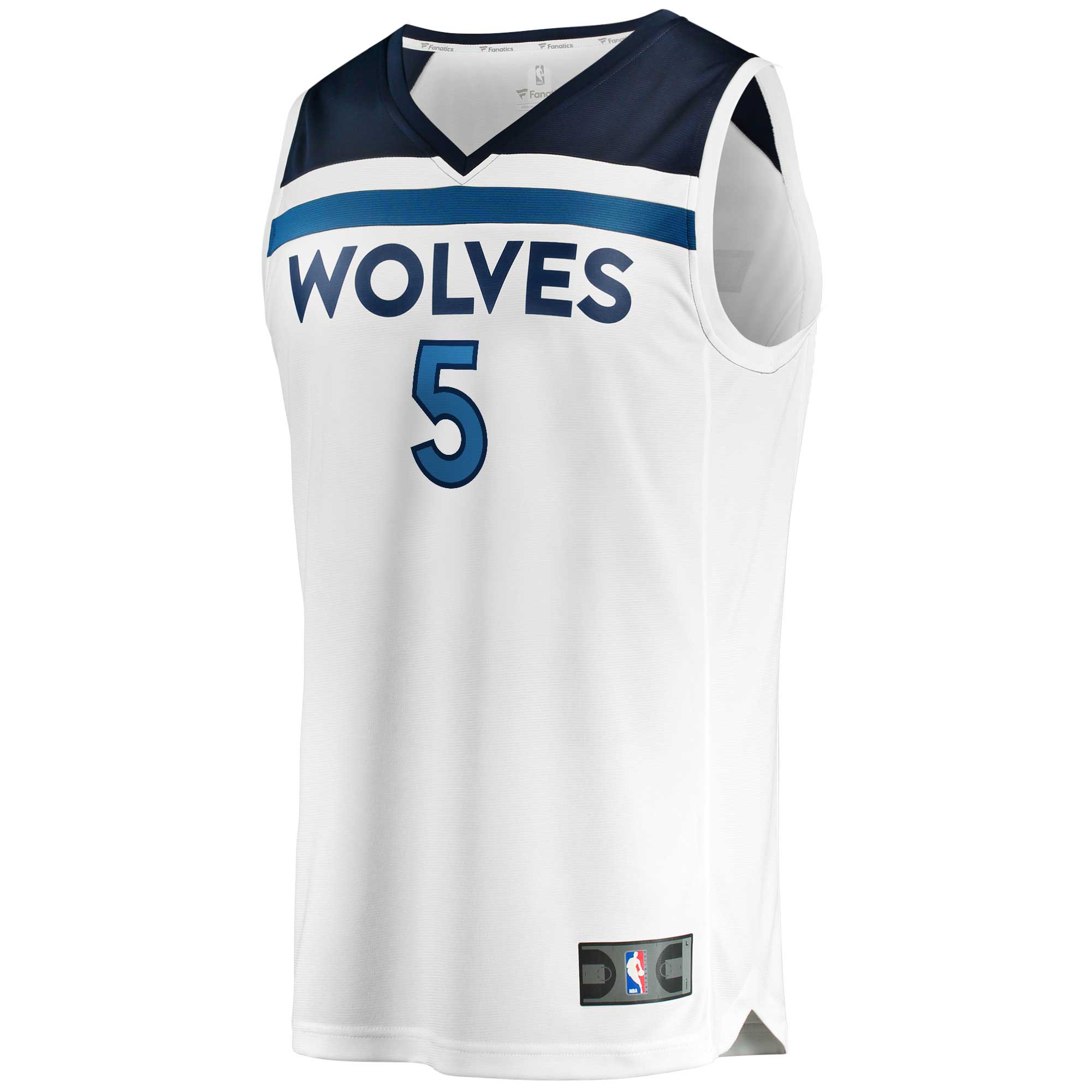 Anthony Edwards Minnesota Timberwolves Fanatics Branded Fast Break Replica Jersey - Association Edition - White - vstockx