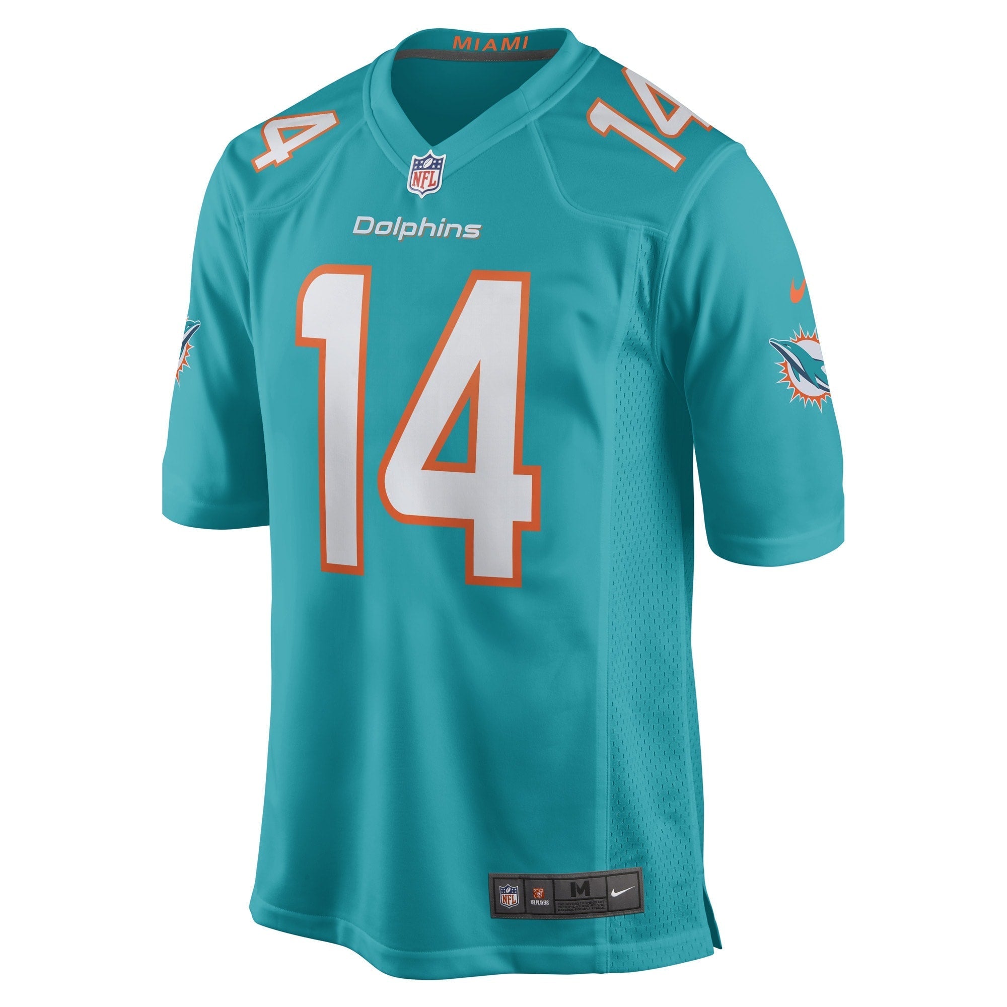 Men's Nike Trent Sherfield Aqua Miami Dolphins Game Player Jersey - vstockx