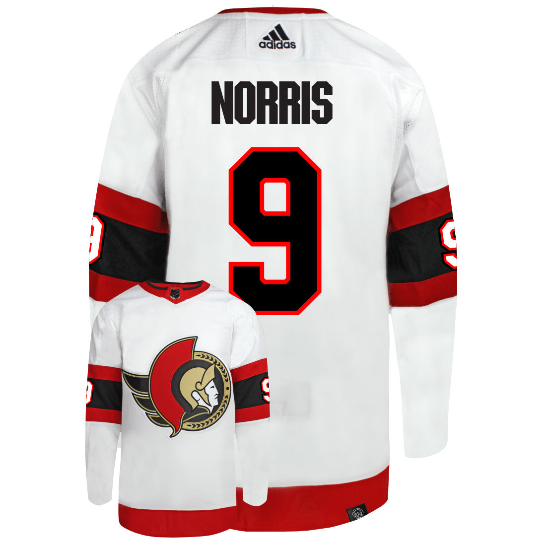 Josh Norris Ottawa Senators Adidas Primegreen Authentic NHL Hockey Jersey - vstockx