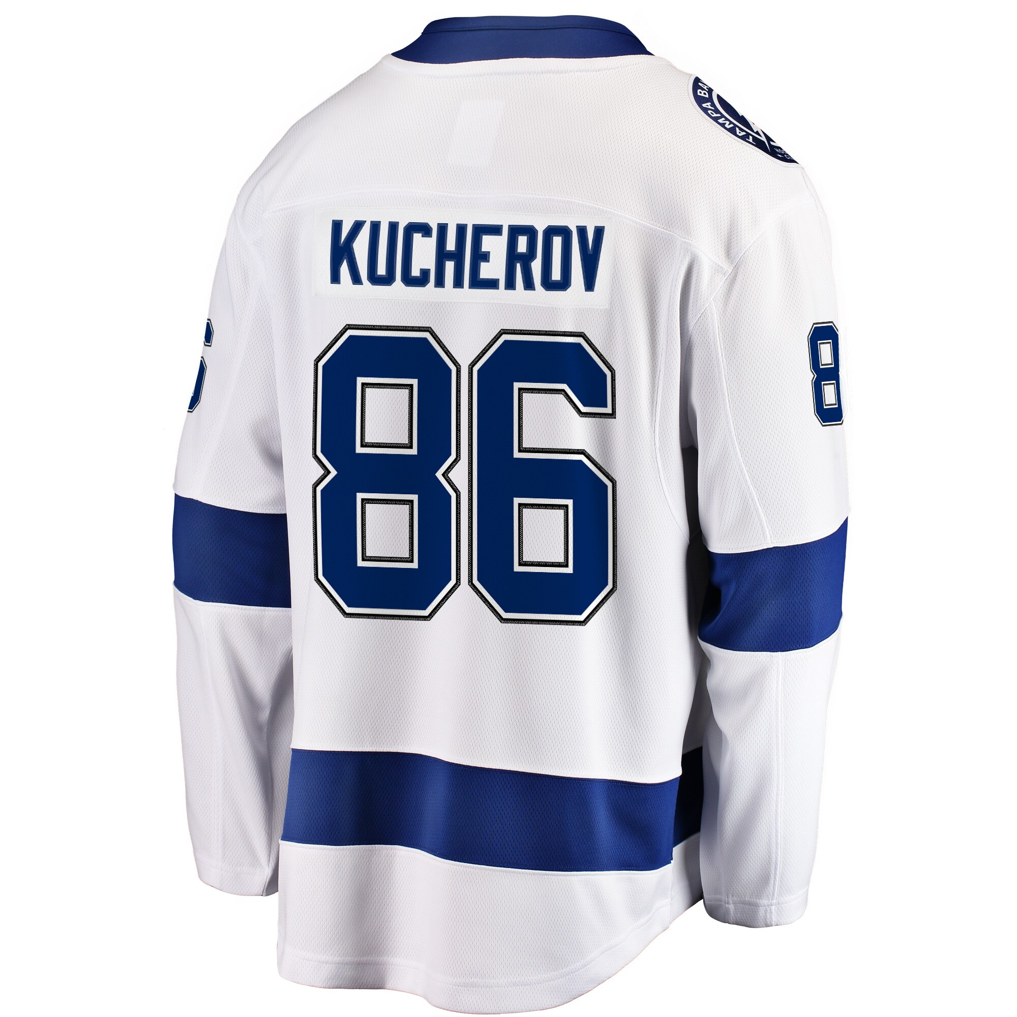 Nikita Kucherov Tampa Bay Lightning Fanatics Branded Away Premier Breakaway Player Jersey - White - vstockx