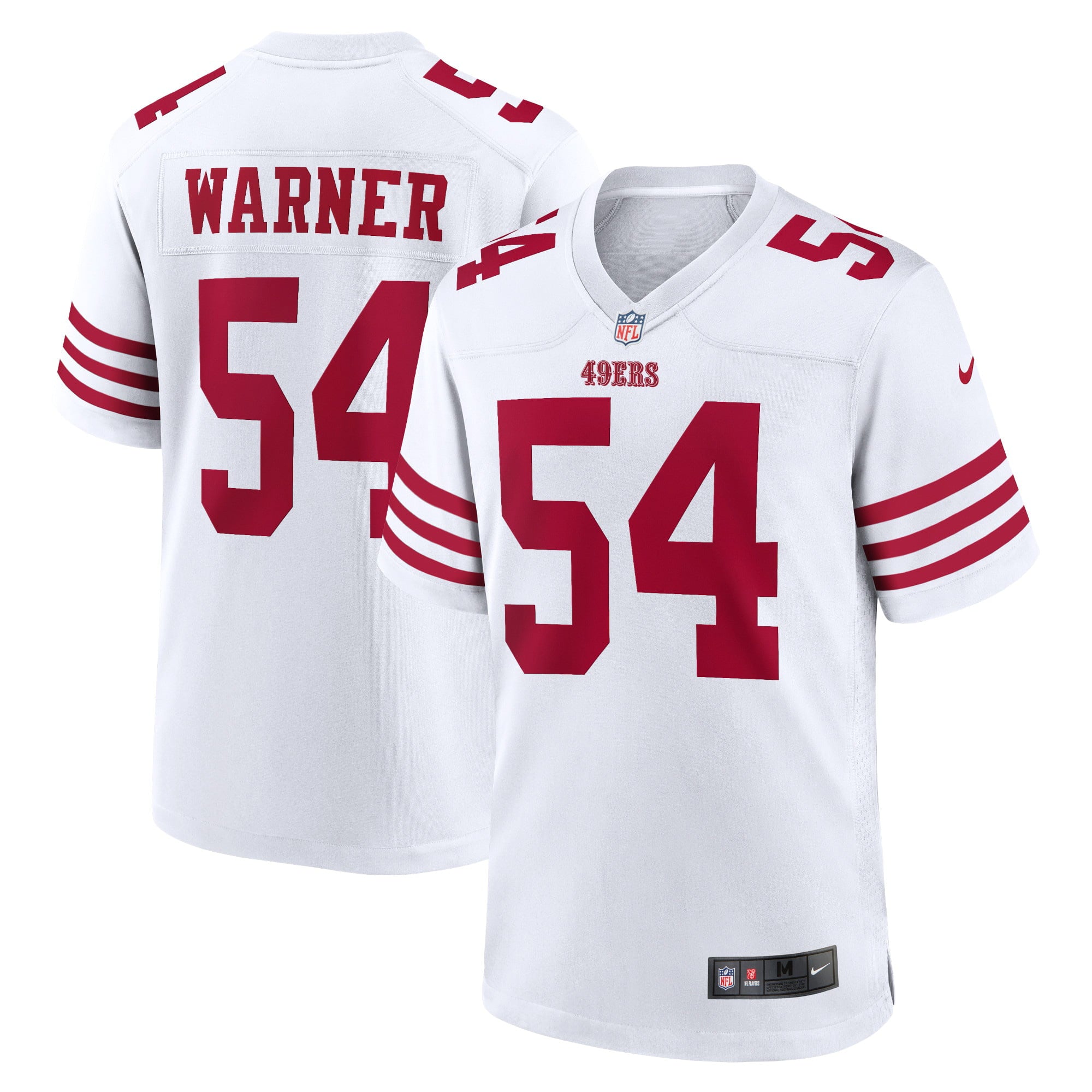 Men's Nike Fred Warner White San Francisco 49ers Player Game Jersey - vstockx