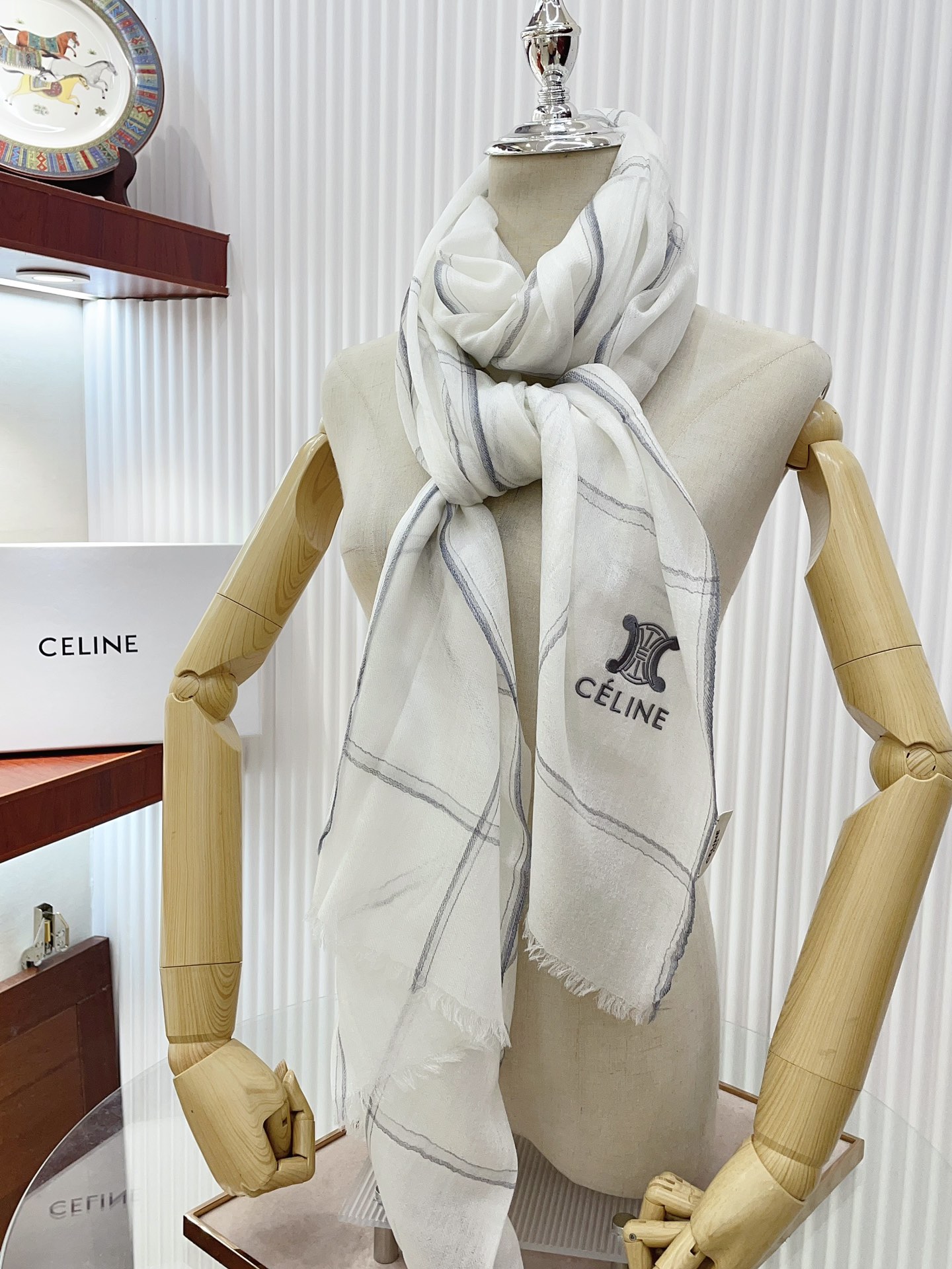 Streetwear Scarf CELINE 328847 SIZE:80*200cm - vstockx