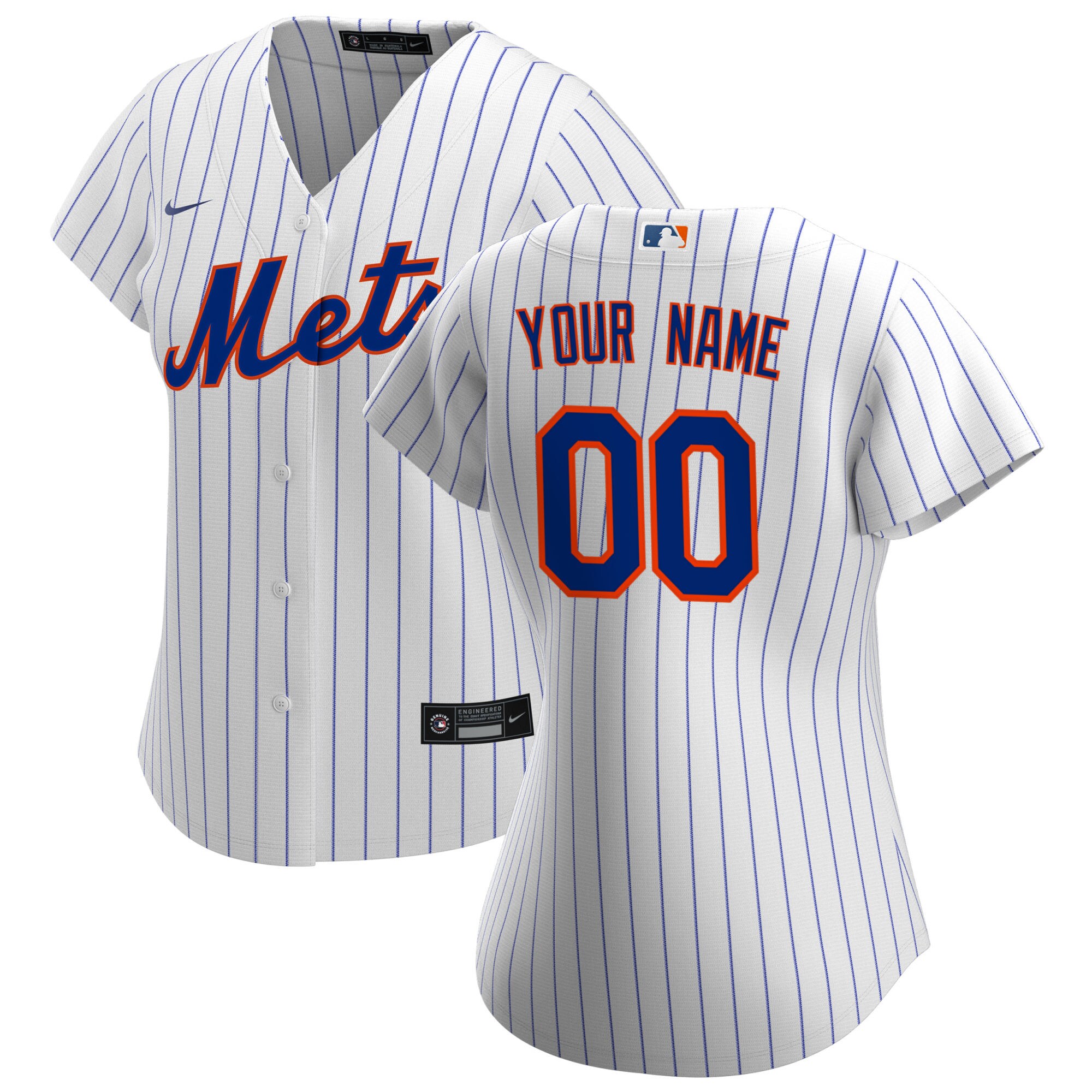 New York Mets Nike Women's Home Replica Custom Jersey - White - vstockx