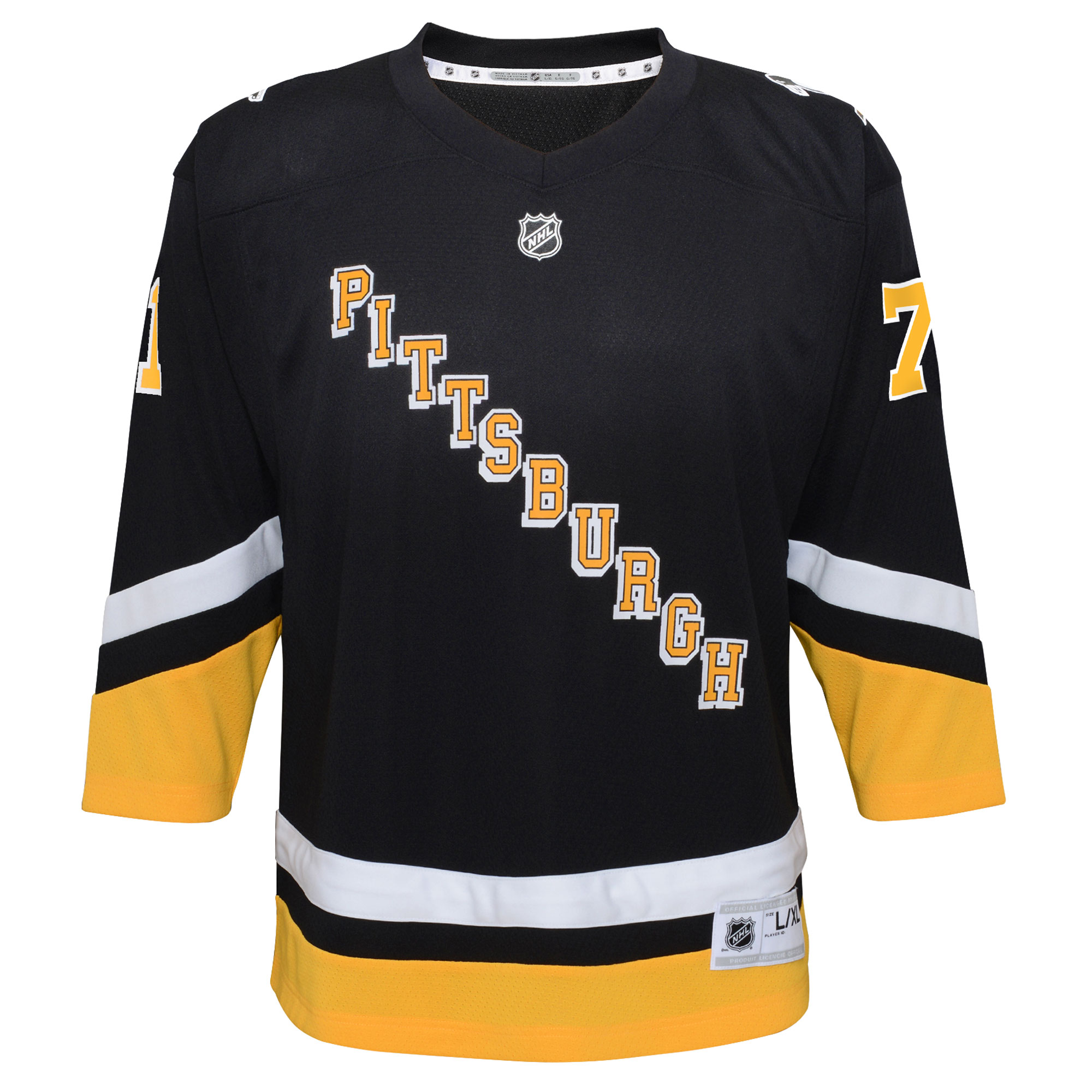 Evgeni Malkin Pittsburgh Penguins Youth 2021/22 Alternate Replica Player Jersey - Black - vstockx