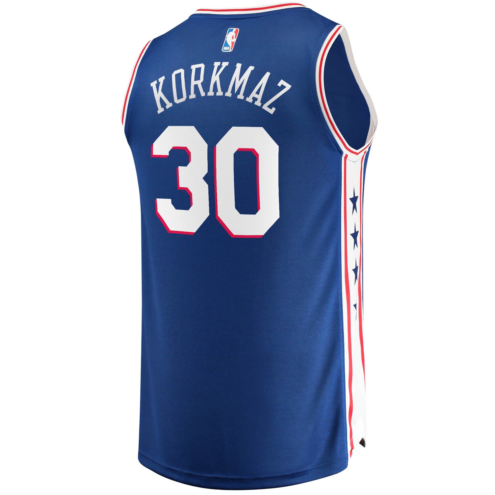 Furkan Korkmaz Philadelphia 76ers Fanatics Branded 2020/21 Fast Break Replica Jersey - Icon Edition - Royal - vstockx