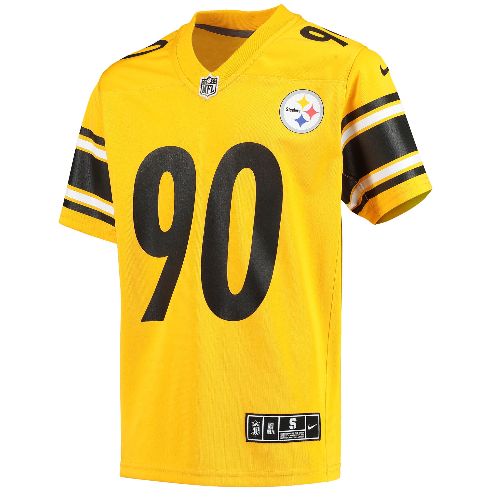 T.J. Watt Pittsburgh Steelers Nike Youth Inverted Team Game Jersey - Gold - vstockx