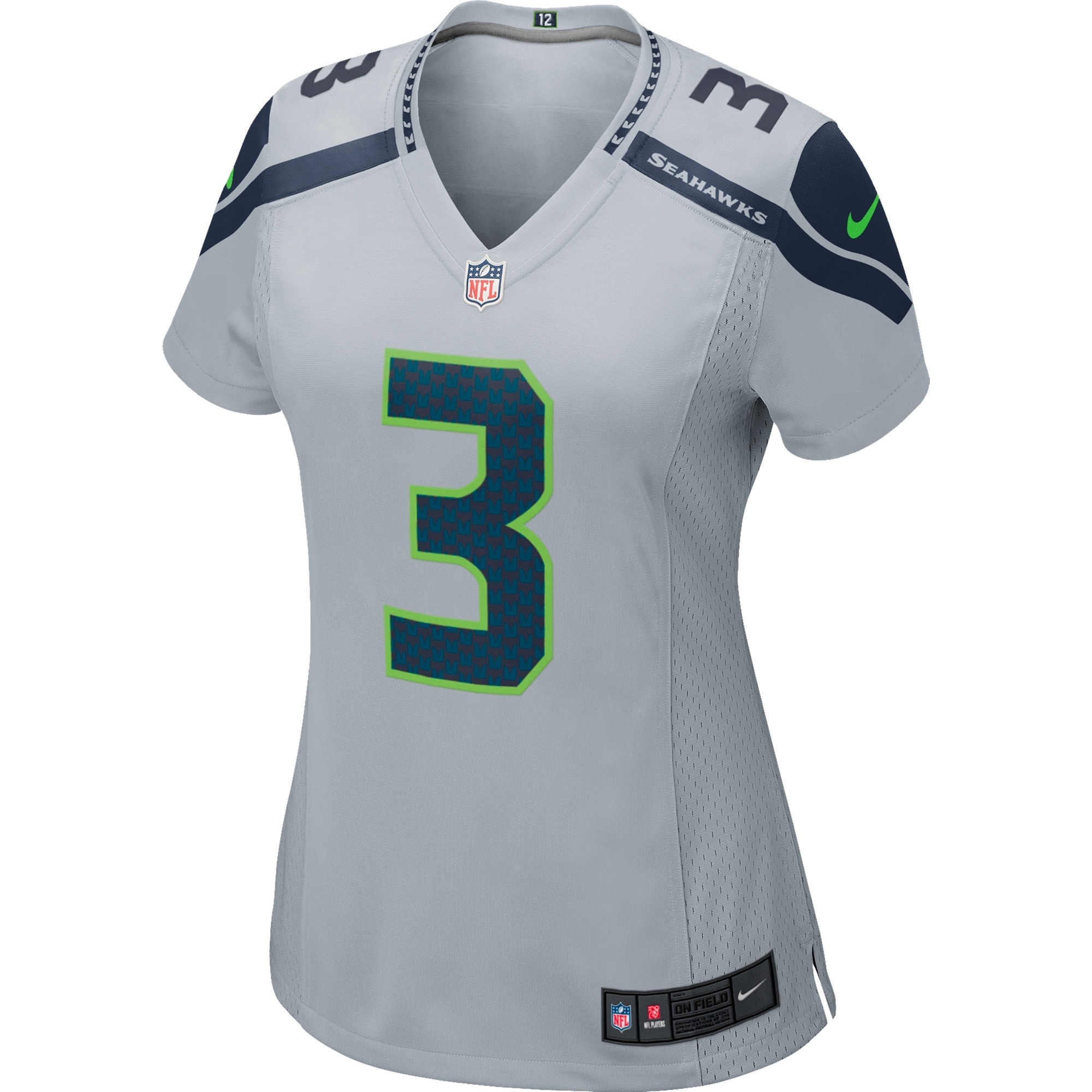 Russell Wilson Seattle Seahawks Nike Women's Game Jersey - Gray - vstockx