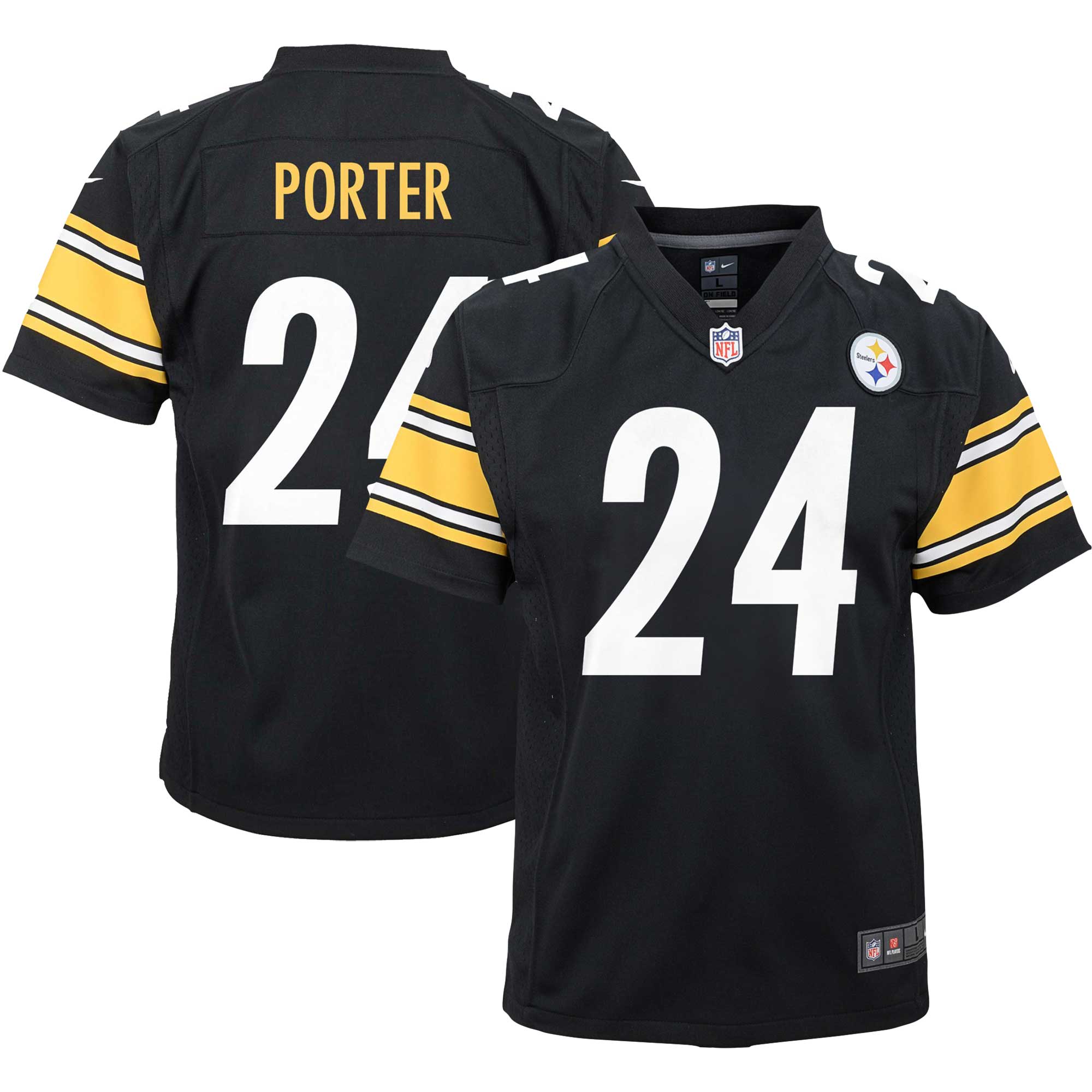 Joey Porter Jr. Pittsburgh Steelers Nike Youth Game Jersey - Black - vstockx