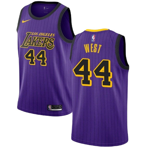 Men's Los Angeles Lakers Jerry West City Edition Jersey - Purple - vstockx