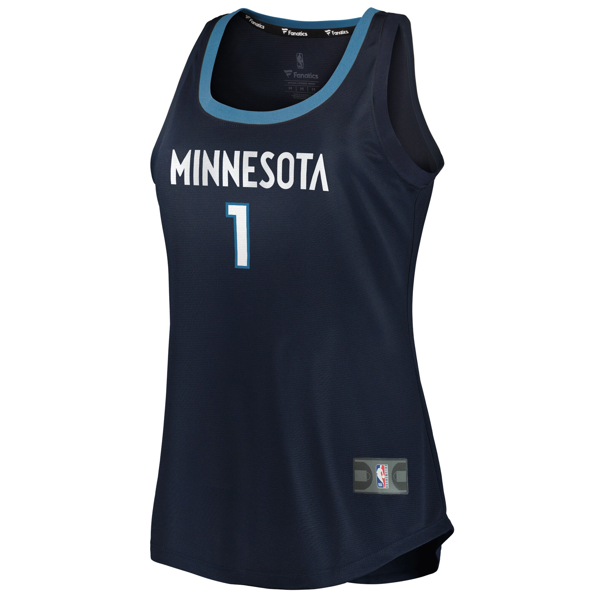 Anthony Edwards Minnesota Timberwolves Fanatics Branded Women's 2021/22 Fast Break Tank Jersey - Icon Edition - Navy - vstockx