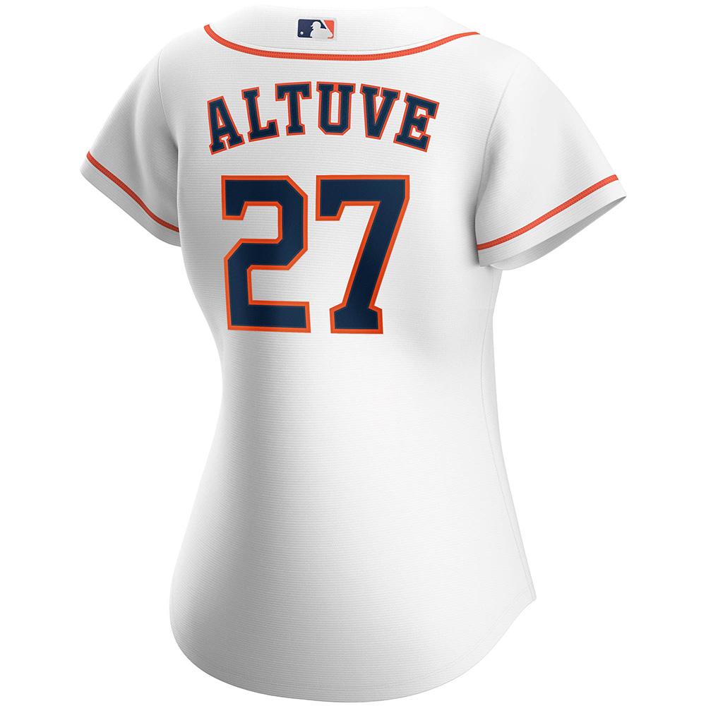 Womens Houston Astros Jose Altuve Cool Base Replica Jersey White - vstockx
