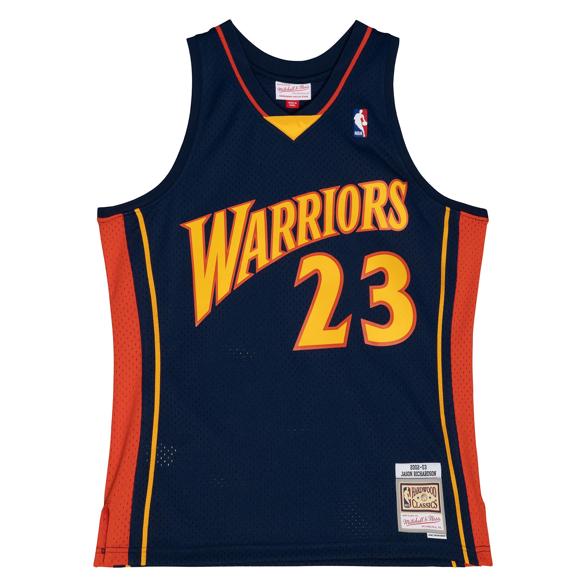 Jason Richardson Golden State Warriors Mitchell & Ness 2002/03 Swingman Jersey - Blue - vstockx