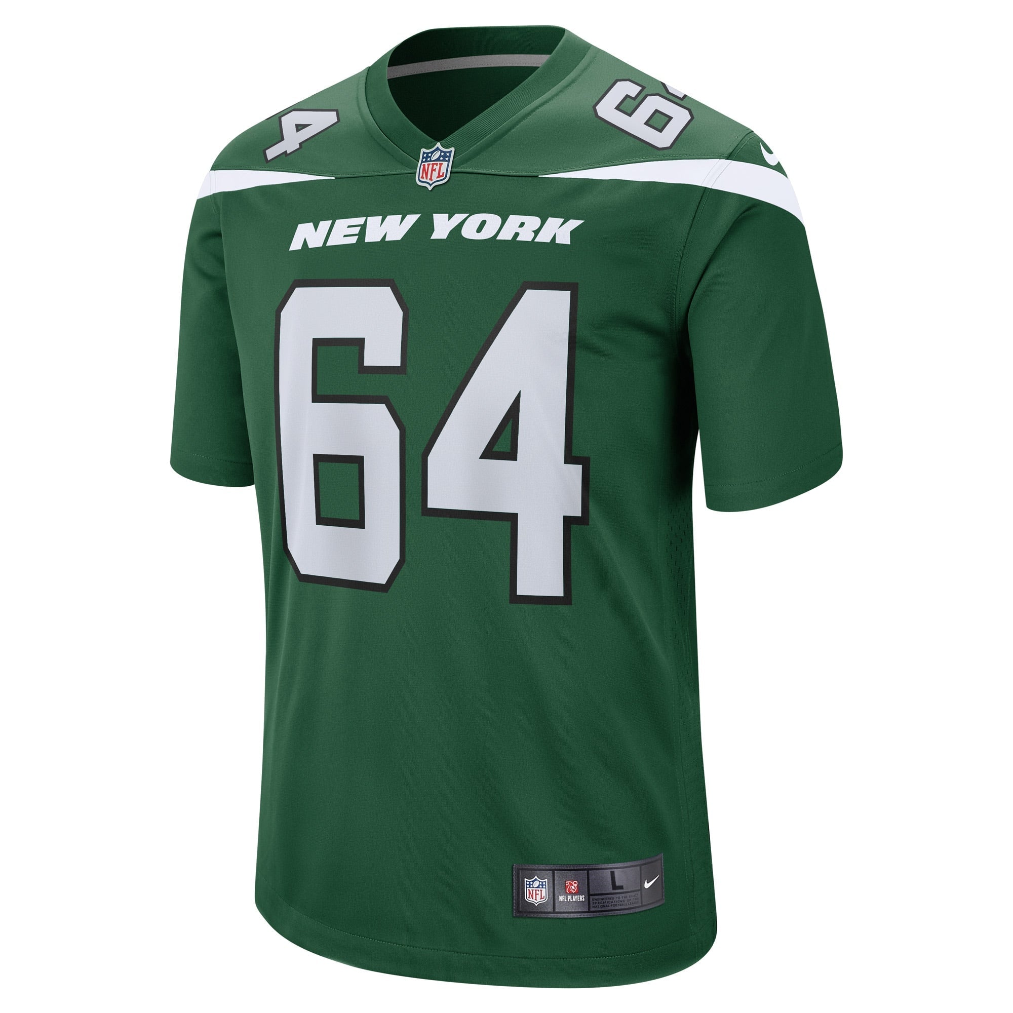 Men's Nike Greg Senat Gotham Green New York Jets Game Player Jersey - vstockx