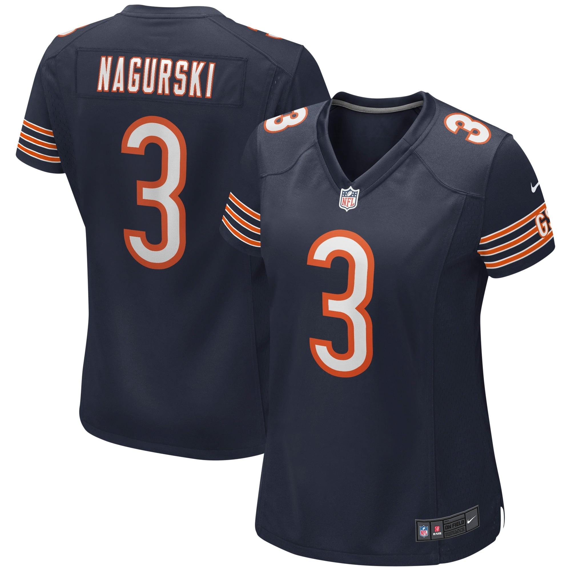 Women's Nike Bronko Nagurski Navy Chicago Bears Game Retired Player Jersey - vstockx