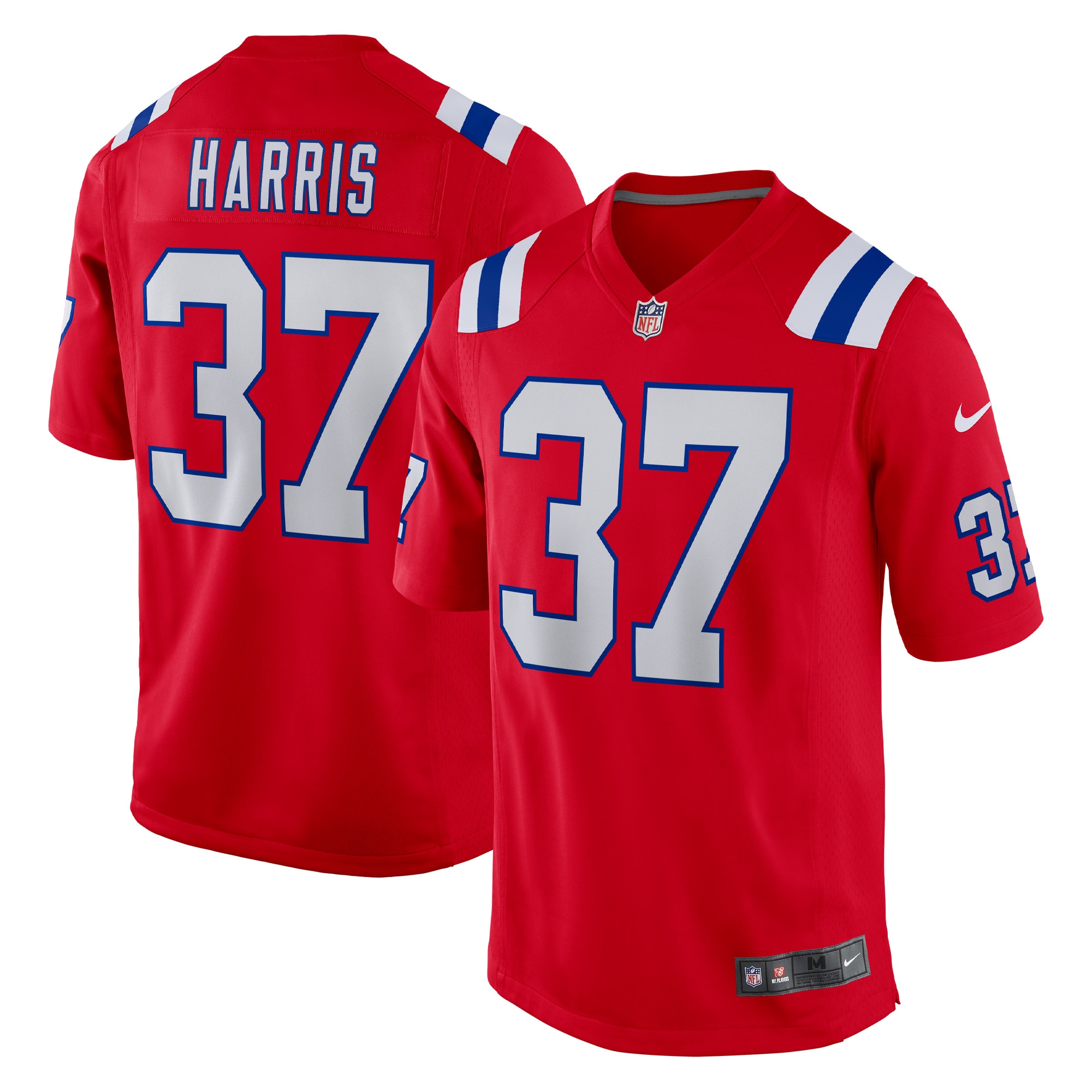 Damien Harris New England Patriots Nike Alternate Game Jersey - Red - vstockx