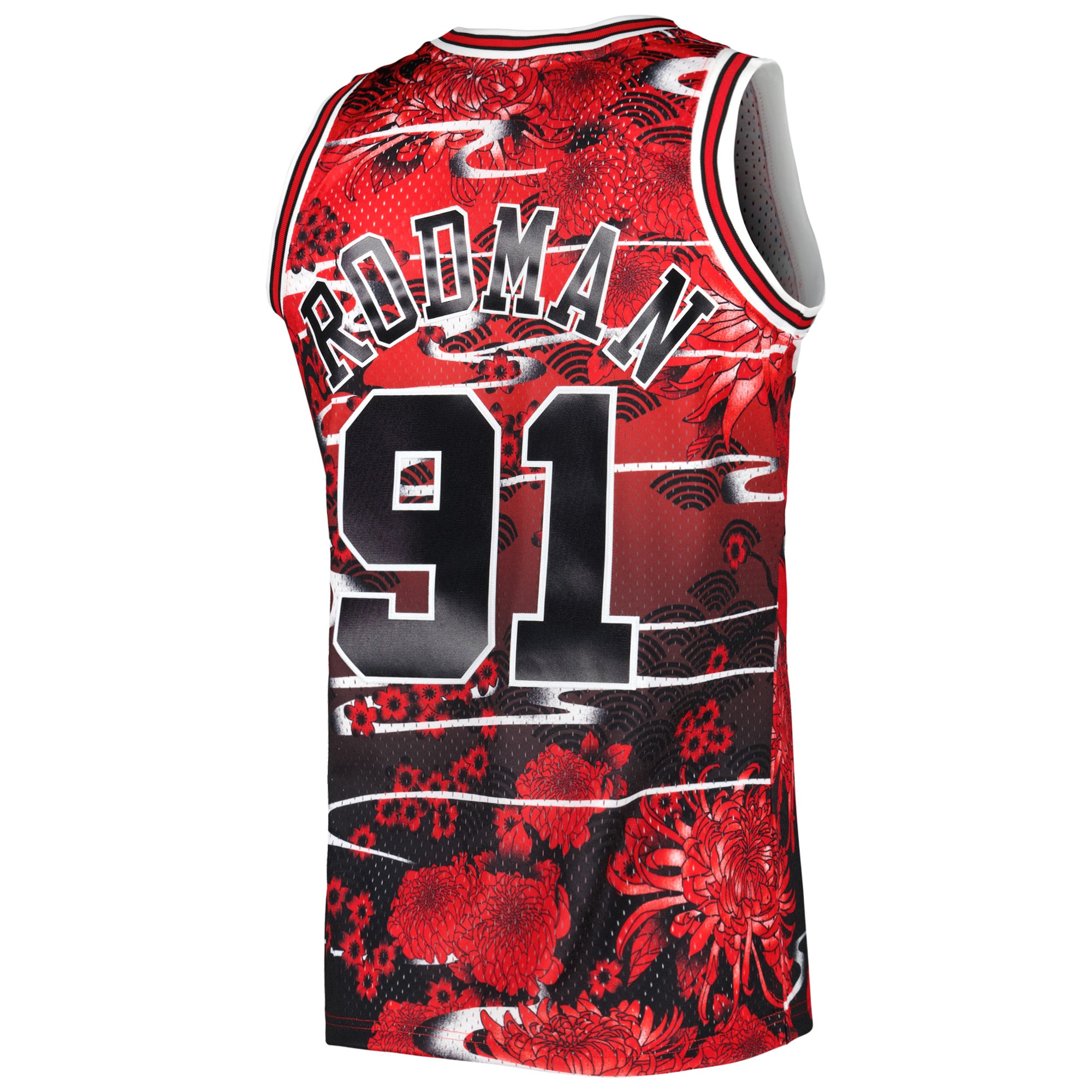 Dennis Rodman Chicago Bulls Mitchell & Ness Hardwood Classics Lunar New Year Swingman Jersey - Red - vstockx
