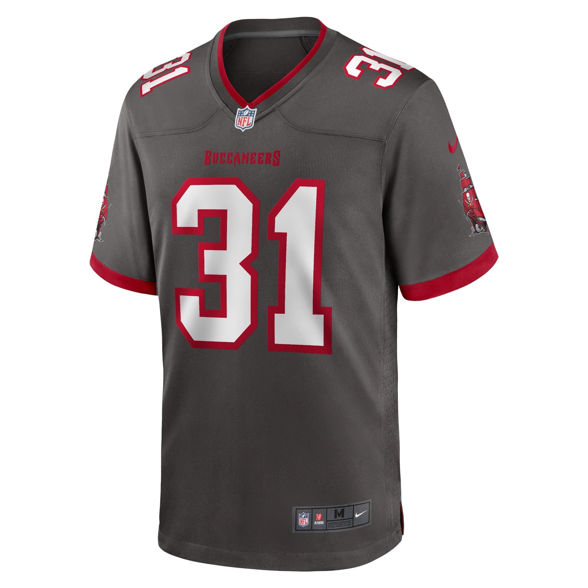 Men's Nike Antoine Winfield Jr. Pewter Tampa Bay Buccaneers Game Jersey - vstockx