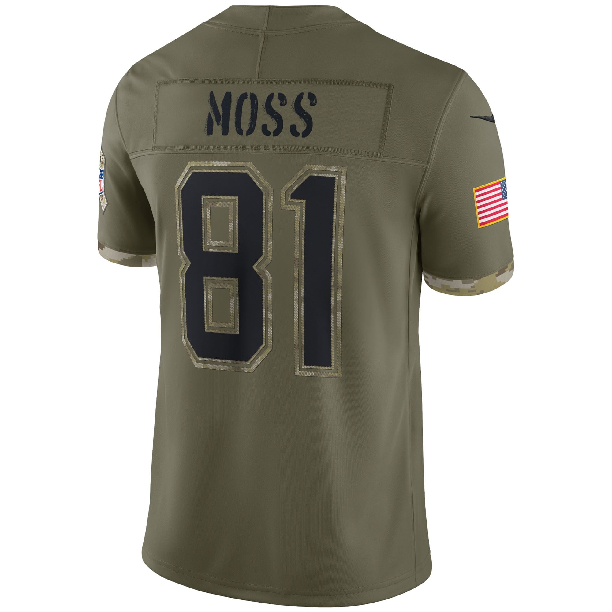 Men's Nike Randy Moss Olive New England Patriots 2022 Salute To Service Retired Player Limited Jersey - vstockx