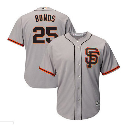 Men's San Francisco Giants Barry Bonds Replica Road Jersey - Gray - vstockx