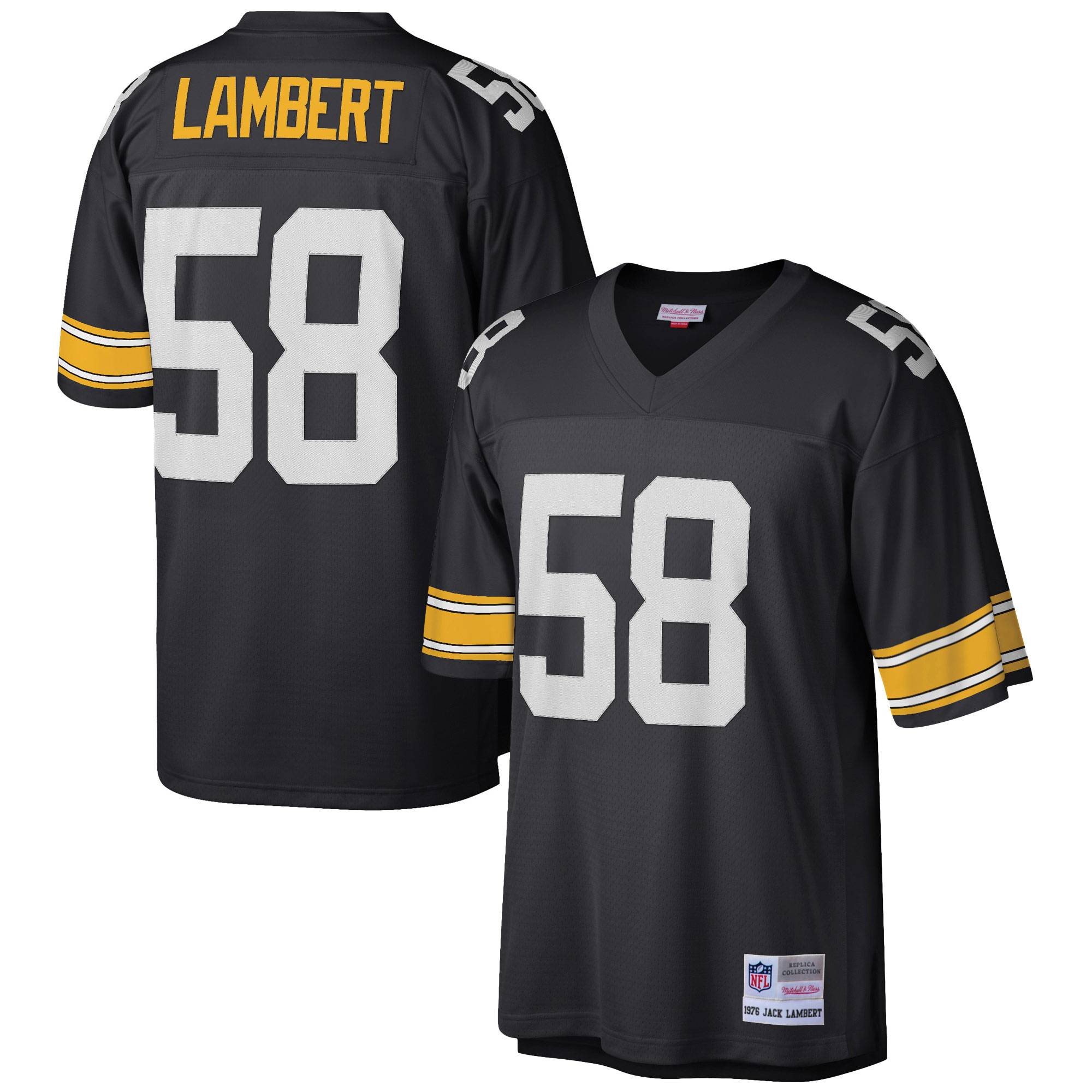 Jack Lambert Pittsburgh Steelers Mitchell & Ness Retired Player Legacy Replica Jersey - Black - vstockx